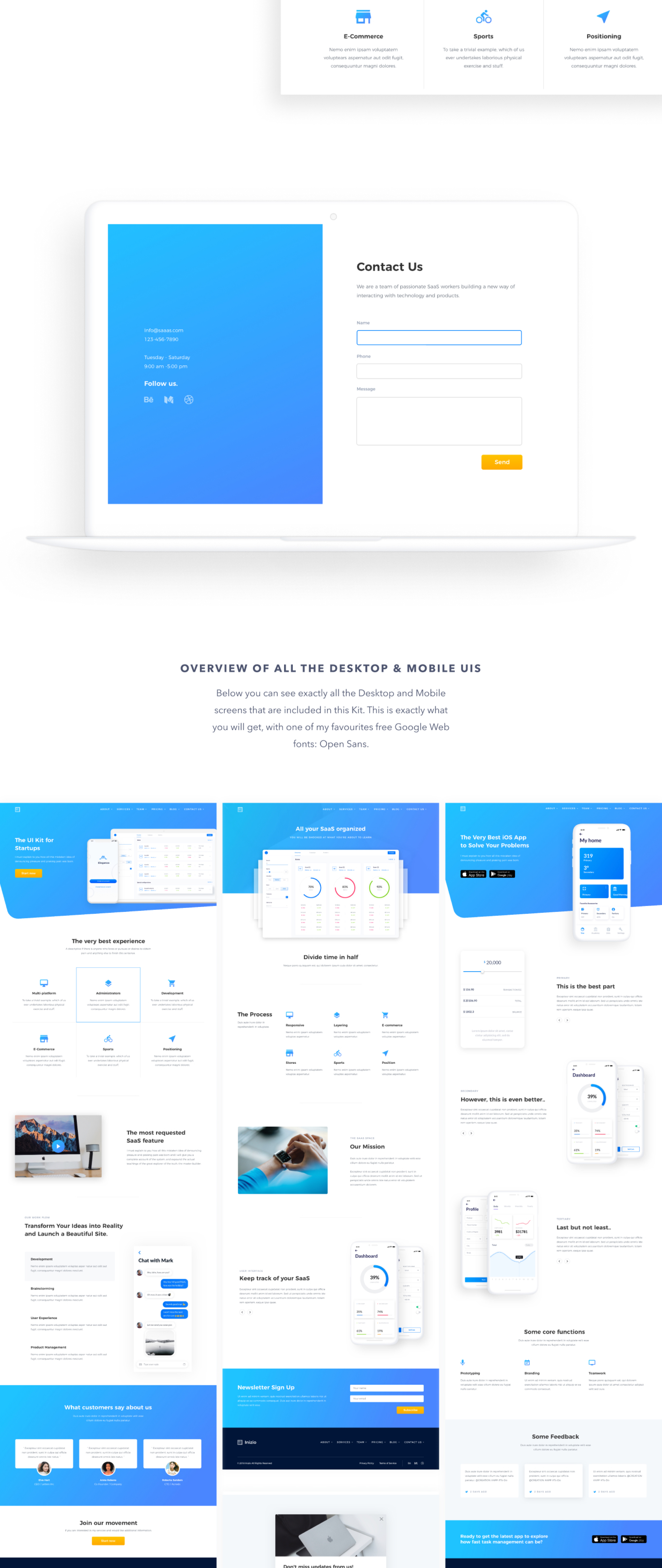 多功能的WEB UI & APP UI工具包 SaaS Website UI Kit_img_2