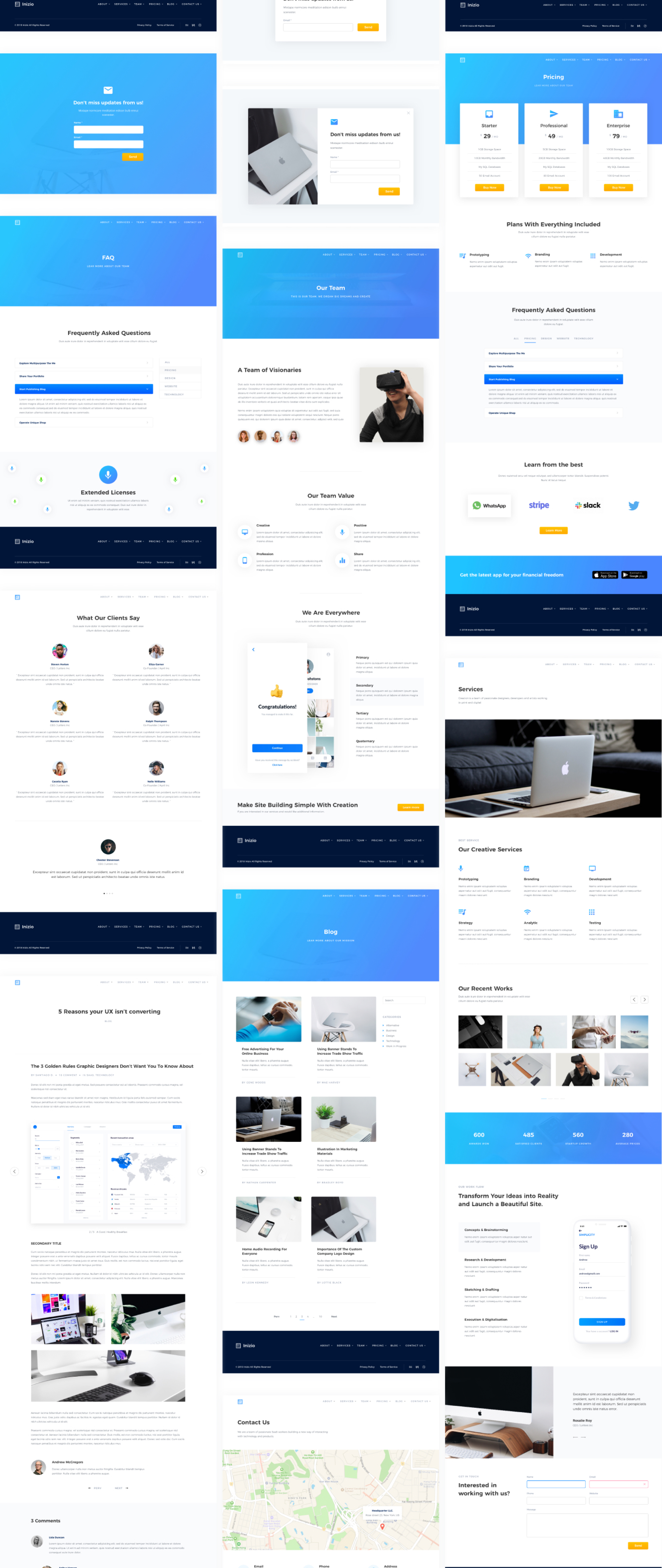 多功能的WEB UI & APP UI工具包 SaaS Website UI Kit_img_2