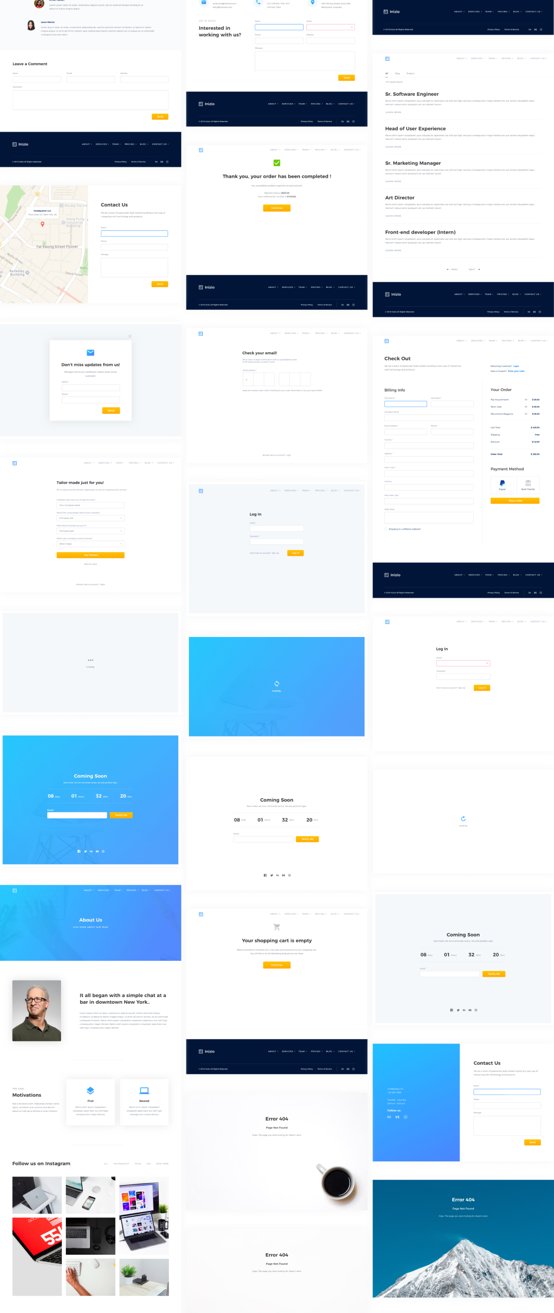 多功能的WEB UI & APP UI工具包 SaaS Website UI Kit_img_2