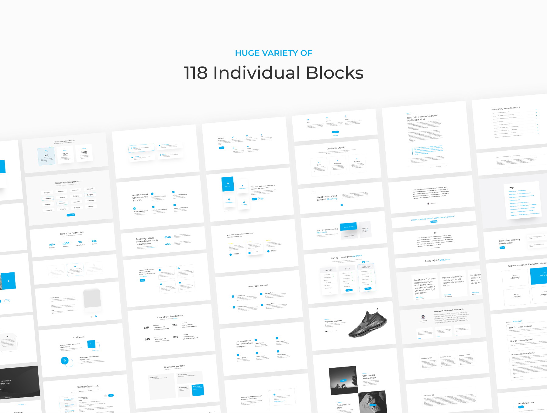 高品质多功能的博客电子商城WEB UI PSD模板 Element - UI Web Kit_img_2