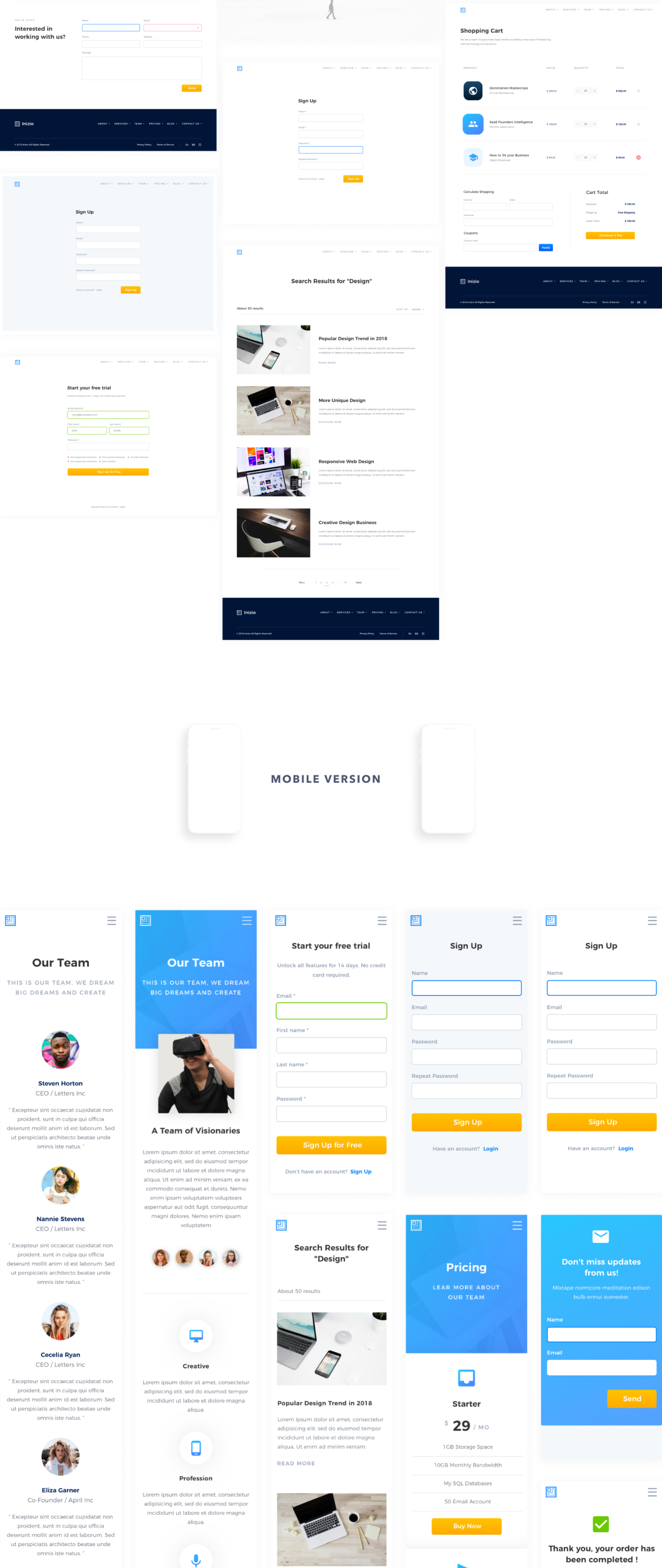 多功能的WEB UI & APP UI工具包 SaaS Website UI Kit_img_2