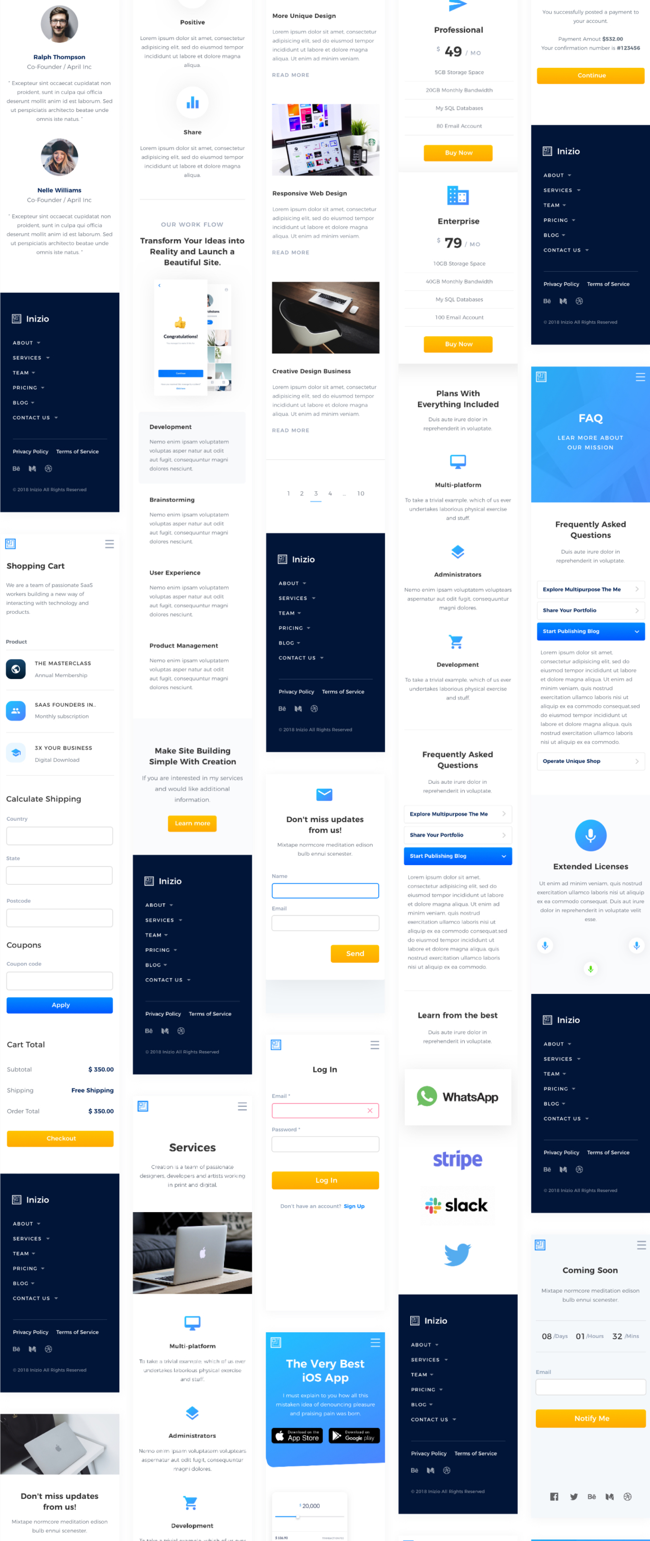 多功能的WEB UI & APP UI工具包 SaaS Website UI Kit_img_2