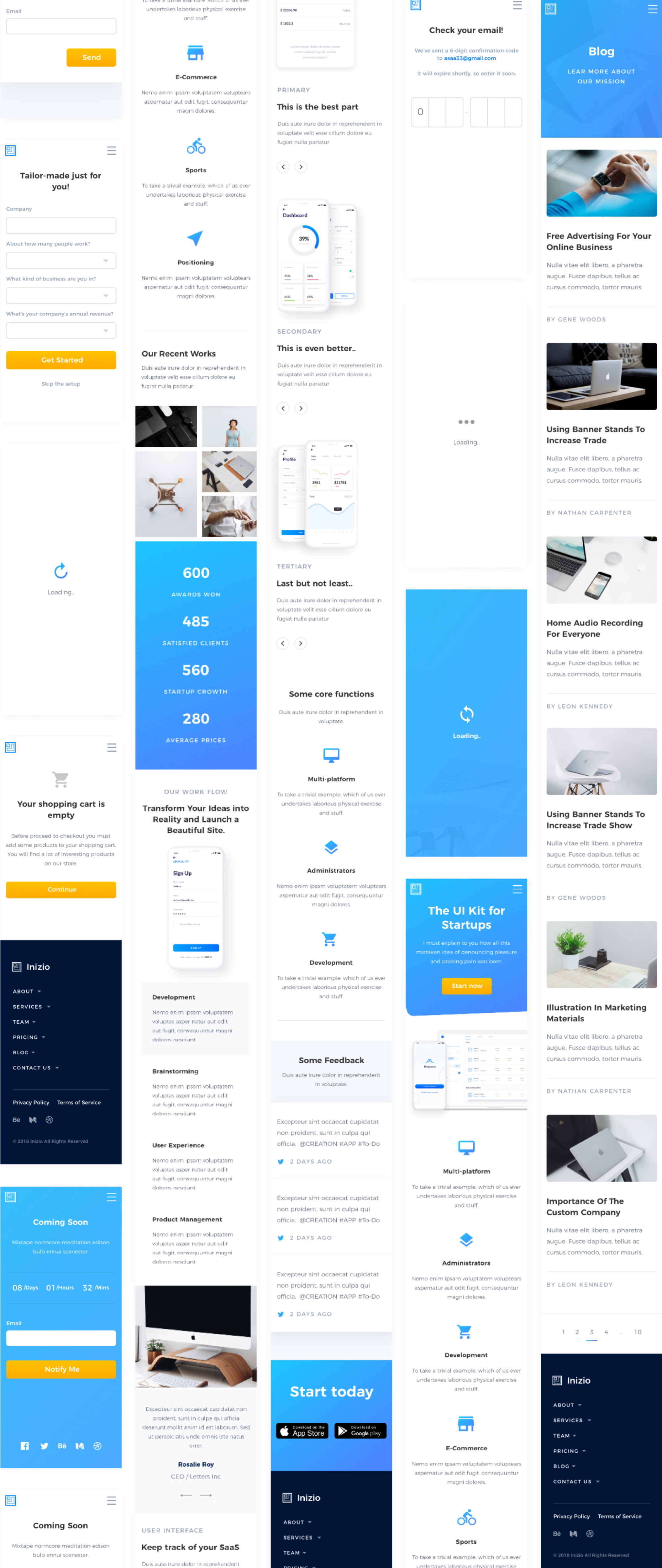 多功能的WEB UI & APP UI工具包 SaaS Website UI Kit_img_2