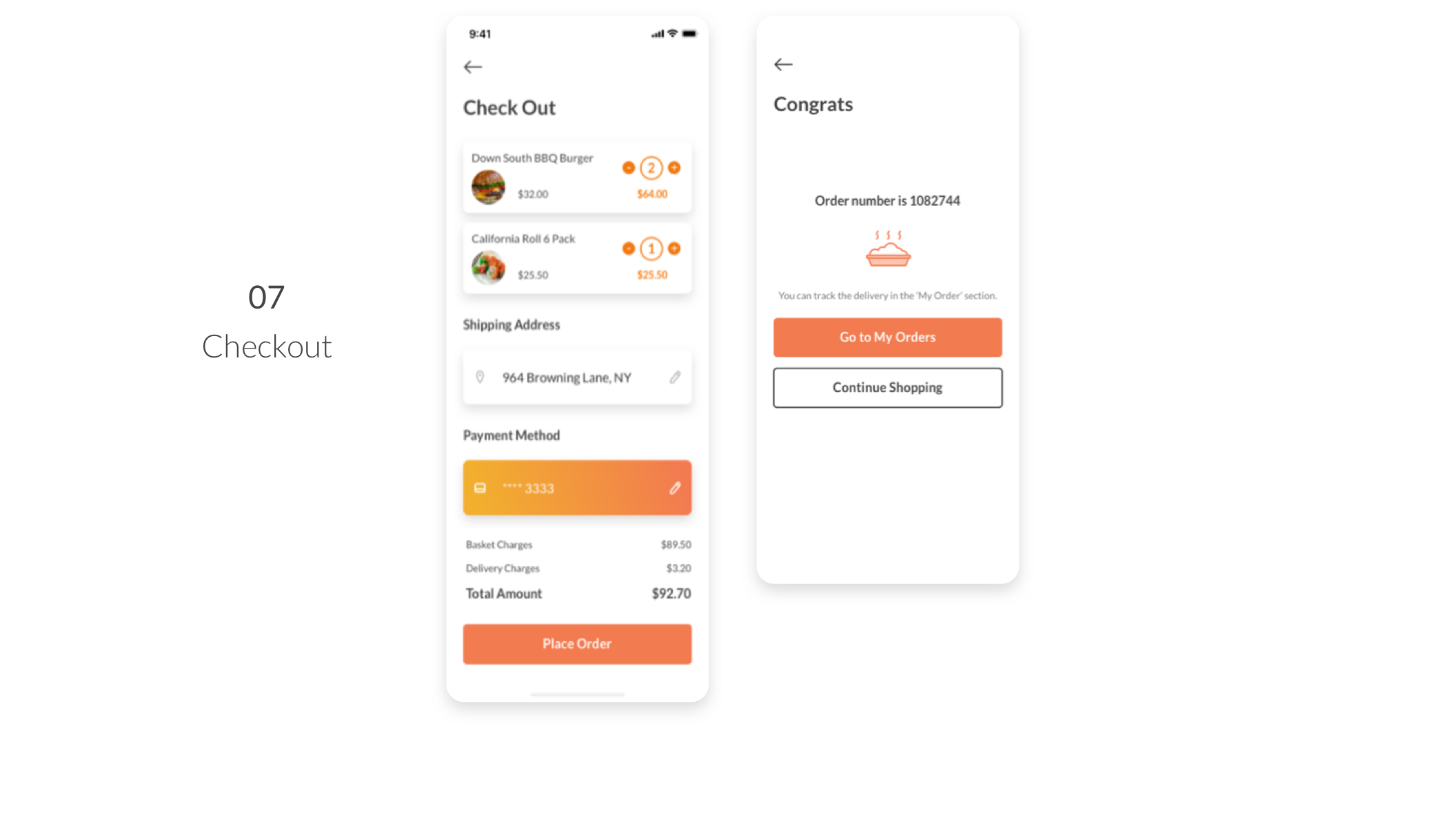 食物在线预定外卖iOS APP UI工具包 Mydonose Food Delivery UI Kit_img_2