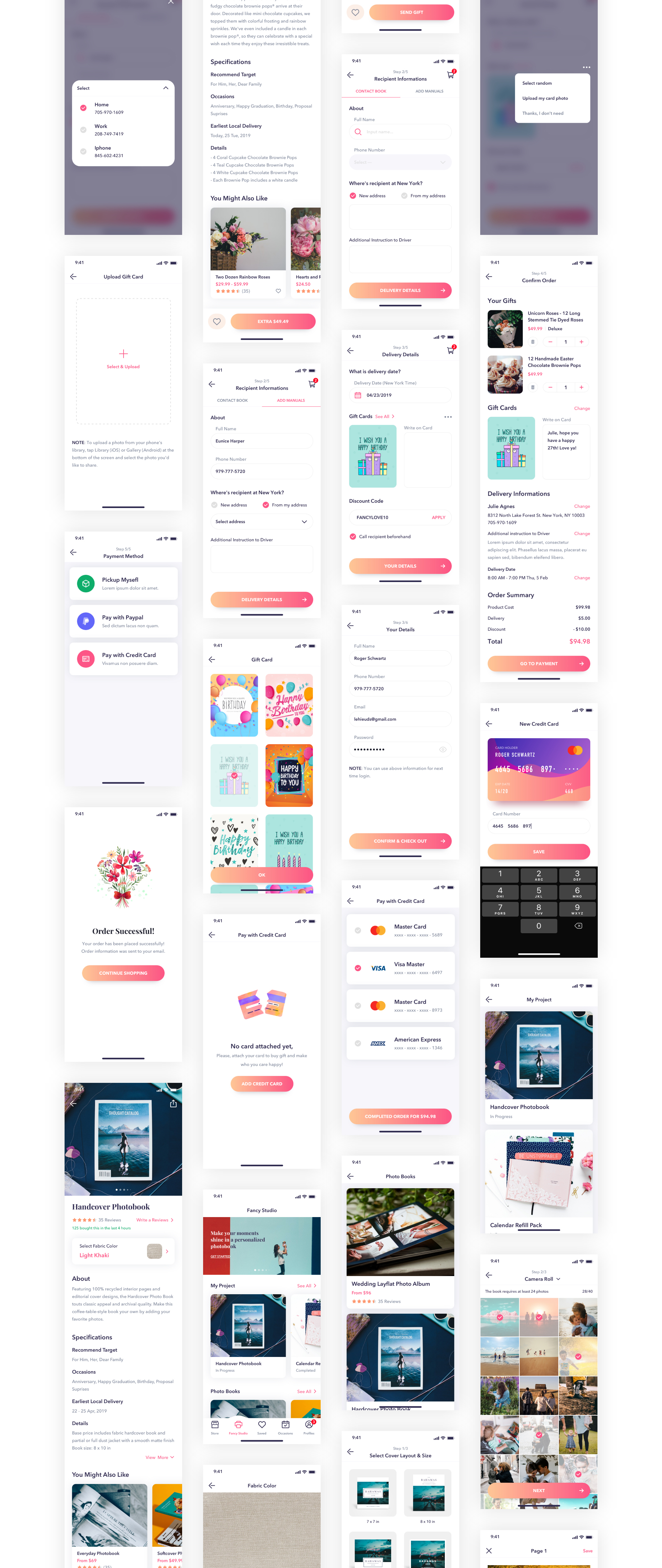 花哨的摄影照片留念制作相册iOS APP UI工具包 Fancy App UI Kit_img_2