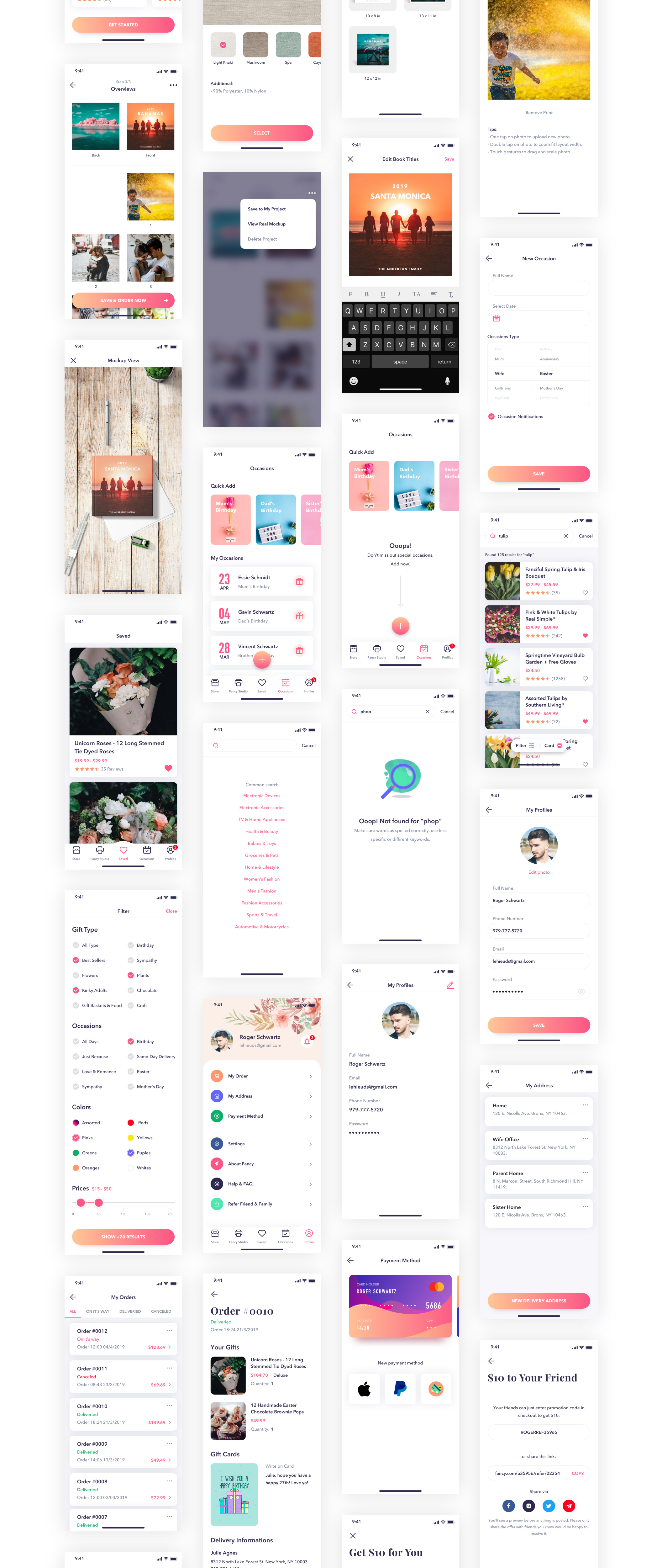 花哨的摄影照片留念制作相册iOS APP UI工具包 Fancy App UI Kit_img_2