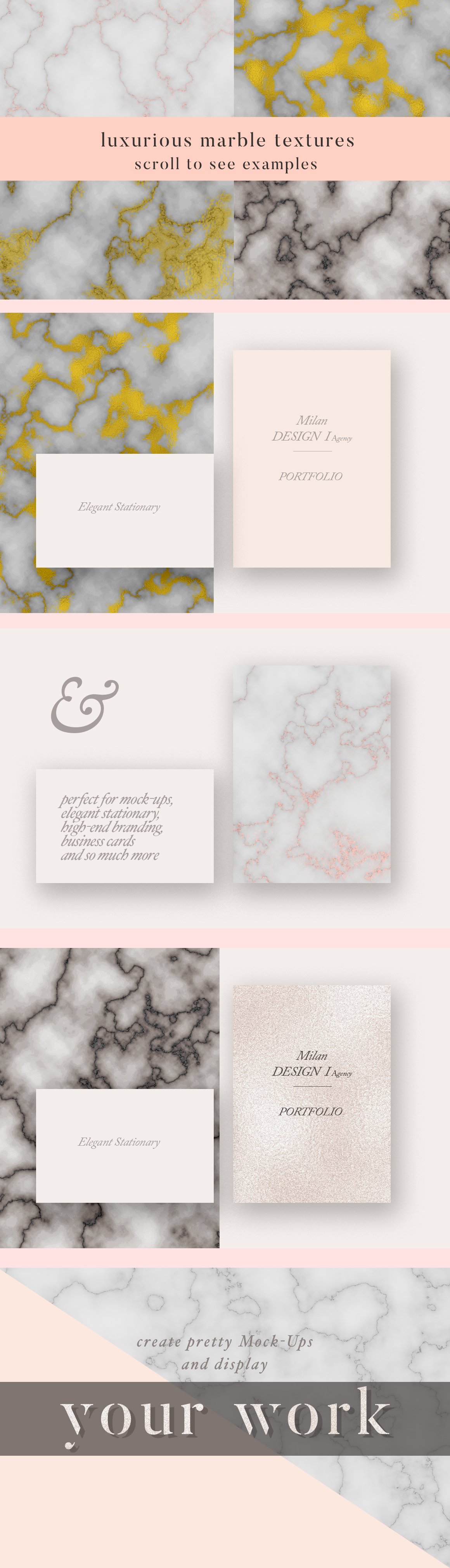 50款超高分辨率奢华金色&玫瑰金大理石背景纹理 50 Luxury Gold & Marble Textures_img_2