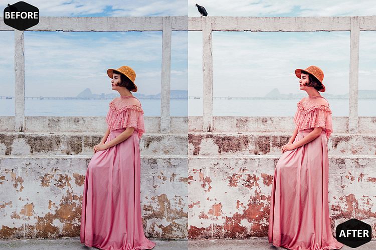 Pink Coral Mobile & Desktop Lightroom Presets, Peach modern example image 1