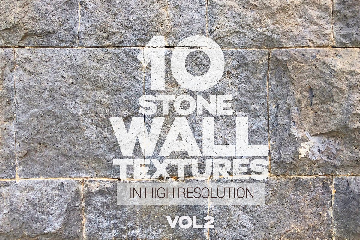 10款高清石头墙体JPG背景纹理图案集 Stone Wall Textures Vol 2 x10_img_2