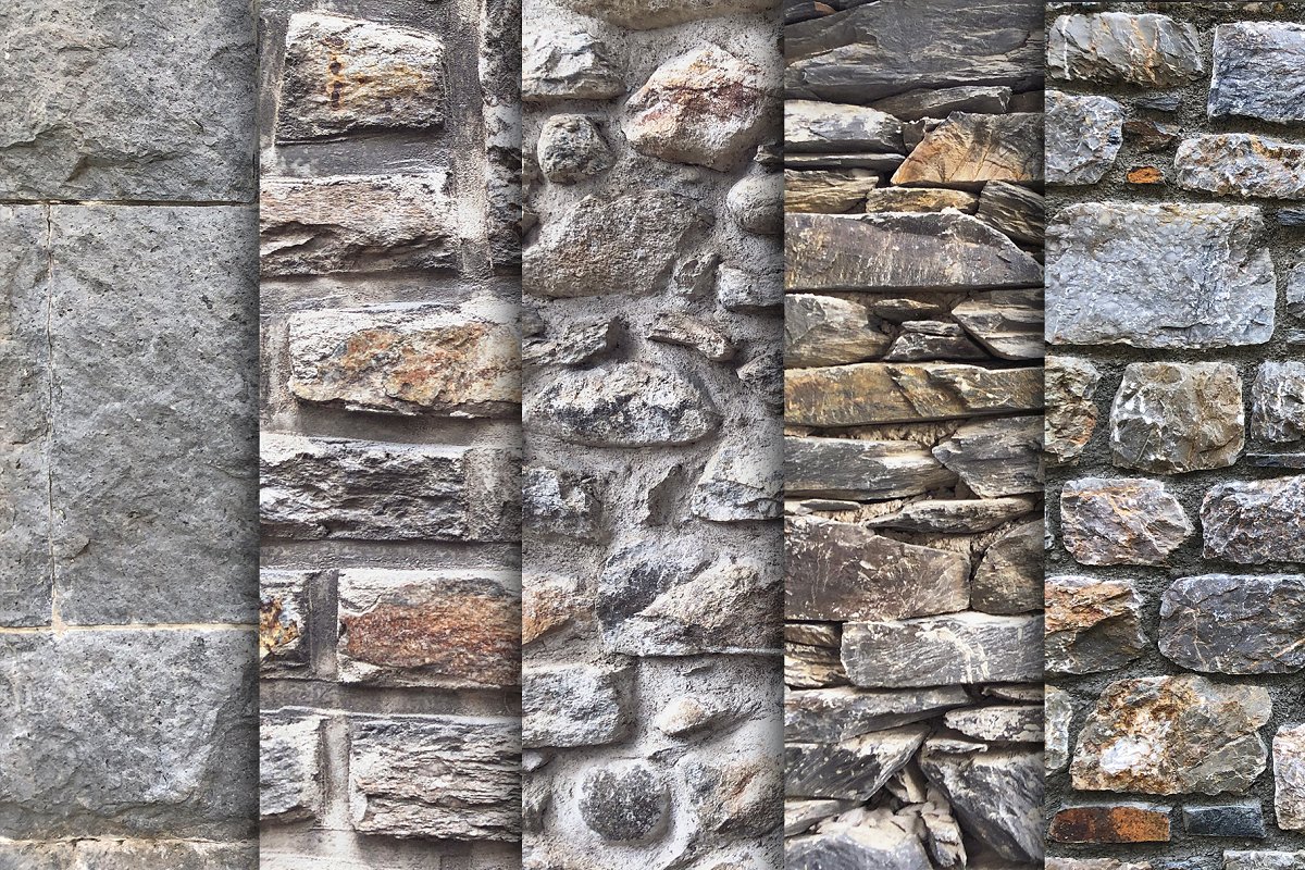 10款高清石头墙体JPG背景纹理图案集 Stone Wall Textures Vol 2 x10_img_2