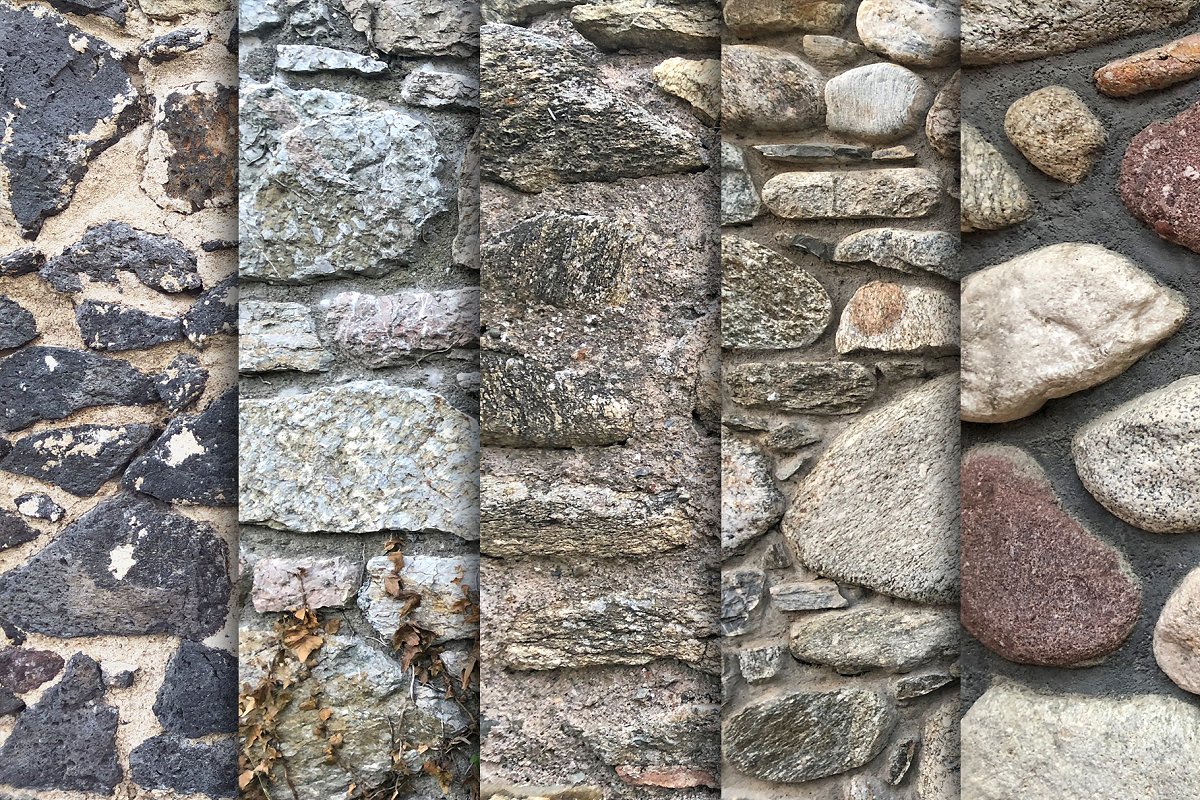 10款高清石头墙体JPG背景纹理图案集 Stone Wall Textures Vol 2 x10_img_2