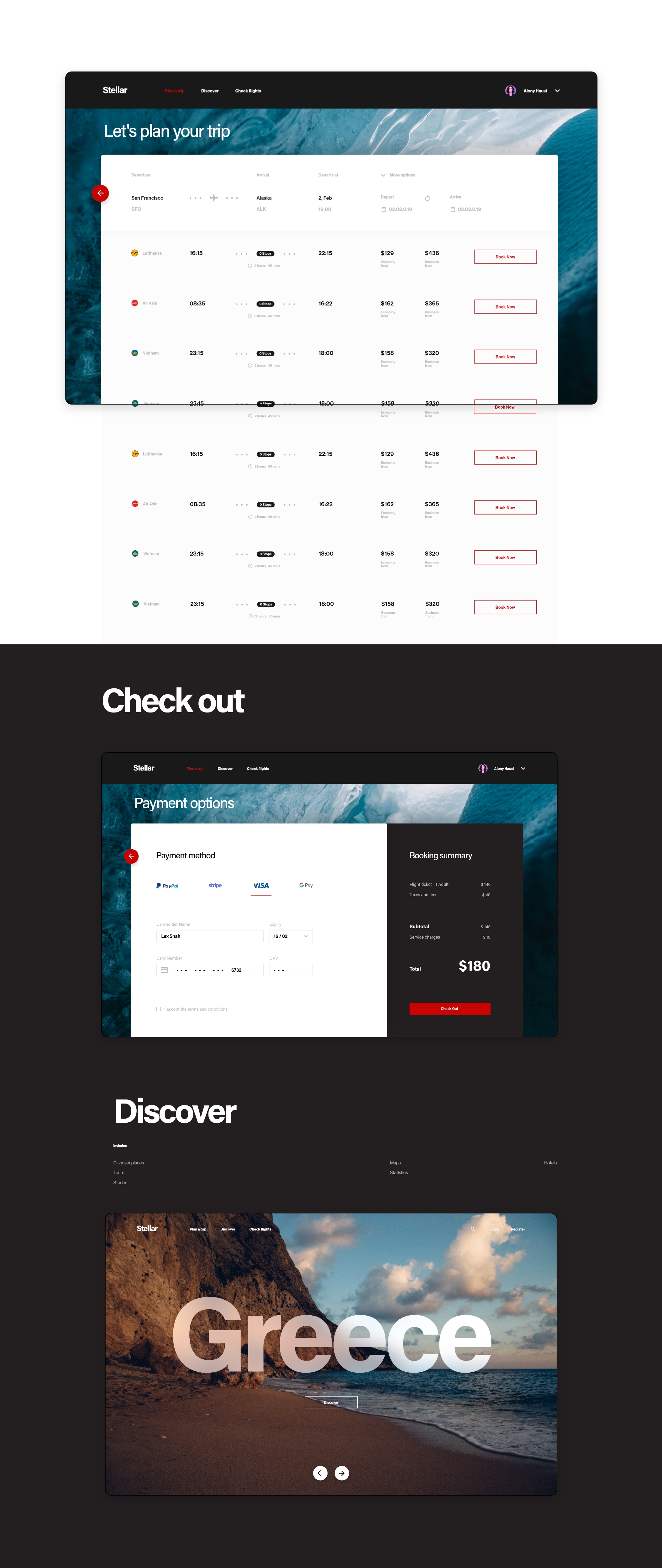 超超级精美个人博客机票酒店预定WEB UI工具包 Stellar Web UI Kit_img_2