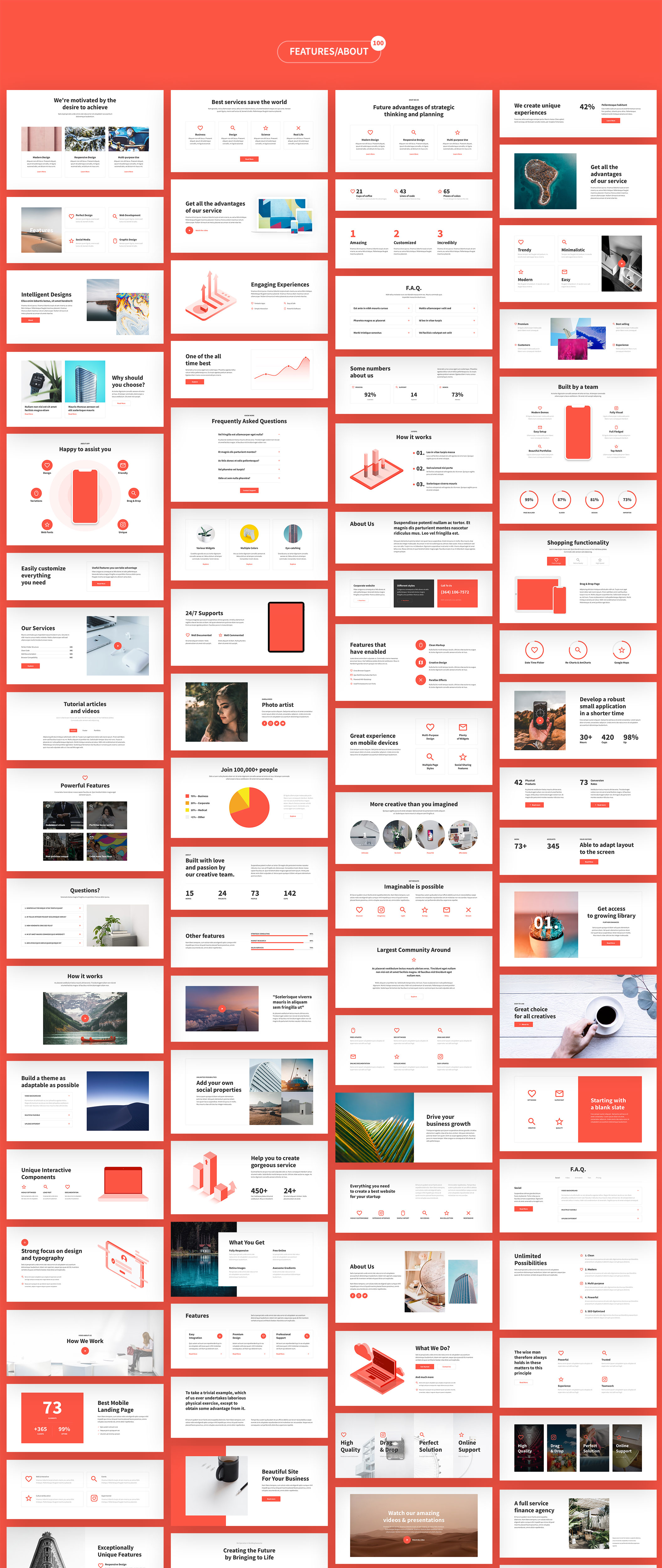 280个多功能网页版面布局UI工具包 ARON Web UI_img_2