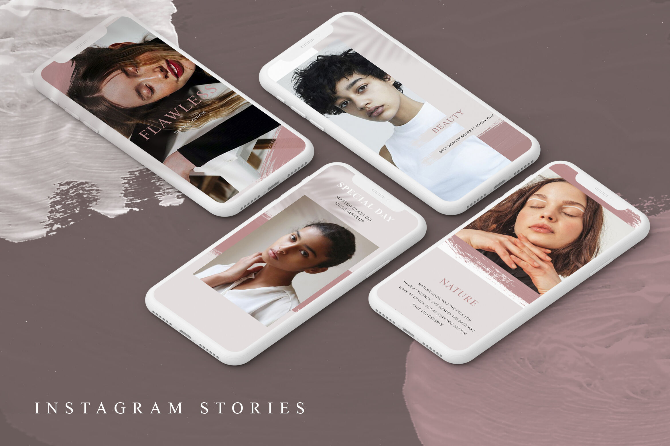 时尚美容护肤电商营销朋友圈海报INS风模板 Beauty Instagram Template, Social media pack, Fashion stories template_img_2