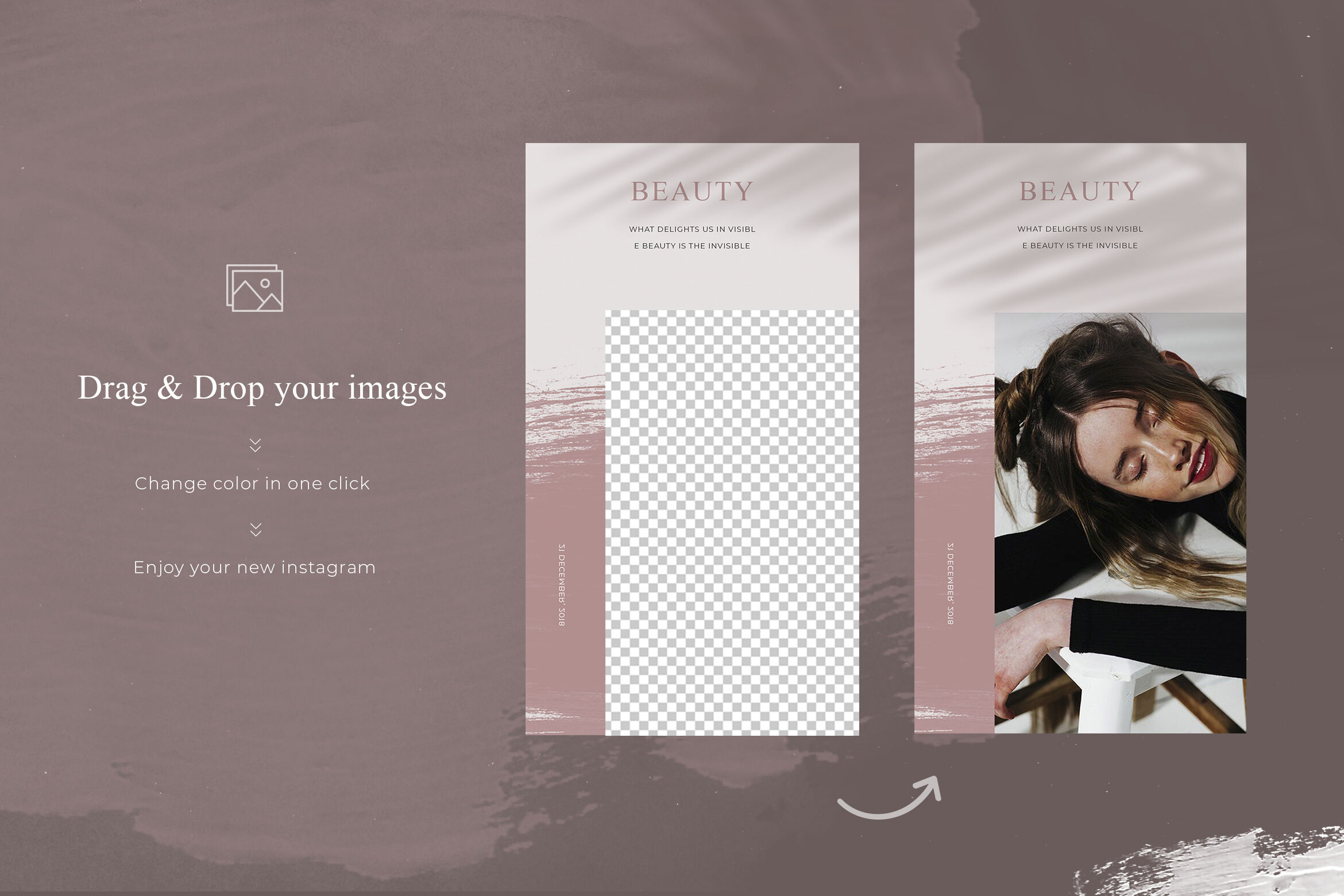 时尚美容护肤电商营销朋友圈海报INS风模板 Beauty Instagram Template, Social media pack, Fashion stories template_img_2