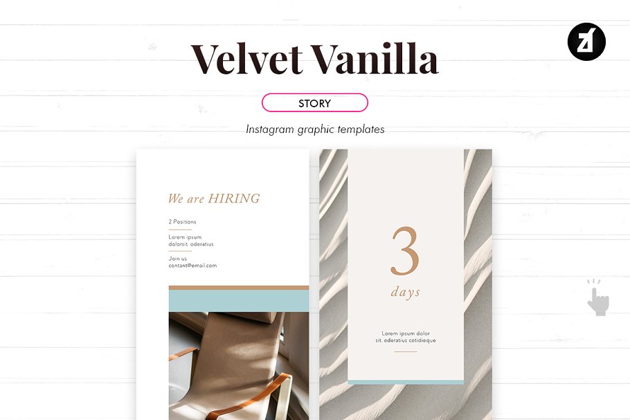 香草色女性服装电商营销朋友圈海报INS风模板 Velvet Vanilla Social Media Graphic Templates_img_2