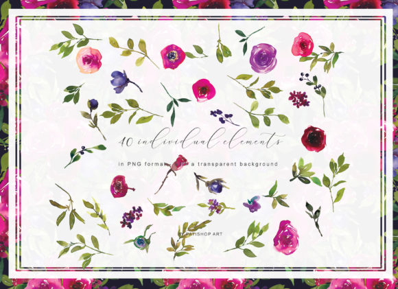 Watercolor-Rose-Clipart-Collection-by-Patishop-Art-19-580x421