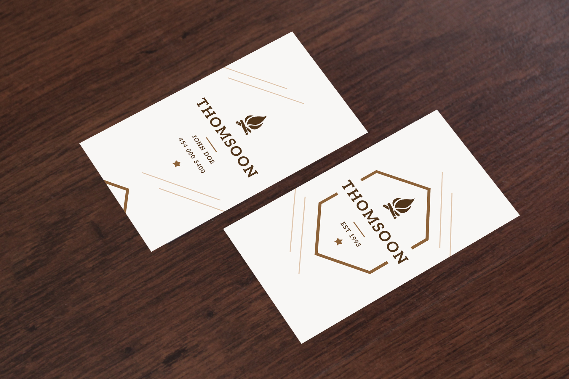 精选免费9款高端商务名片设计展示样机 9+ Business Card Mockups Vol. 2_img_2