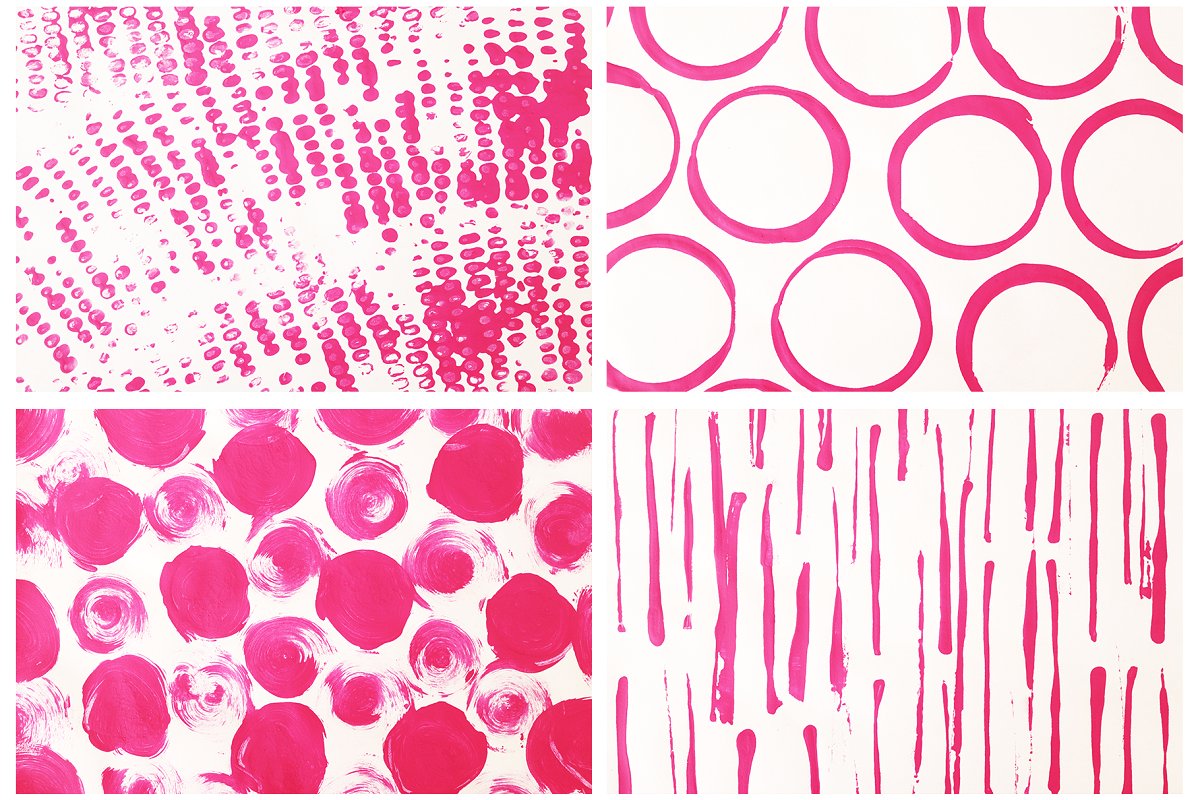 抽象手绘粉红色毛笔刷效果PNG背景纹理 Pink Abstract Backgrounds Pink_img_2