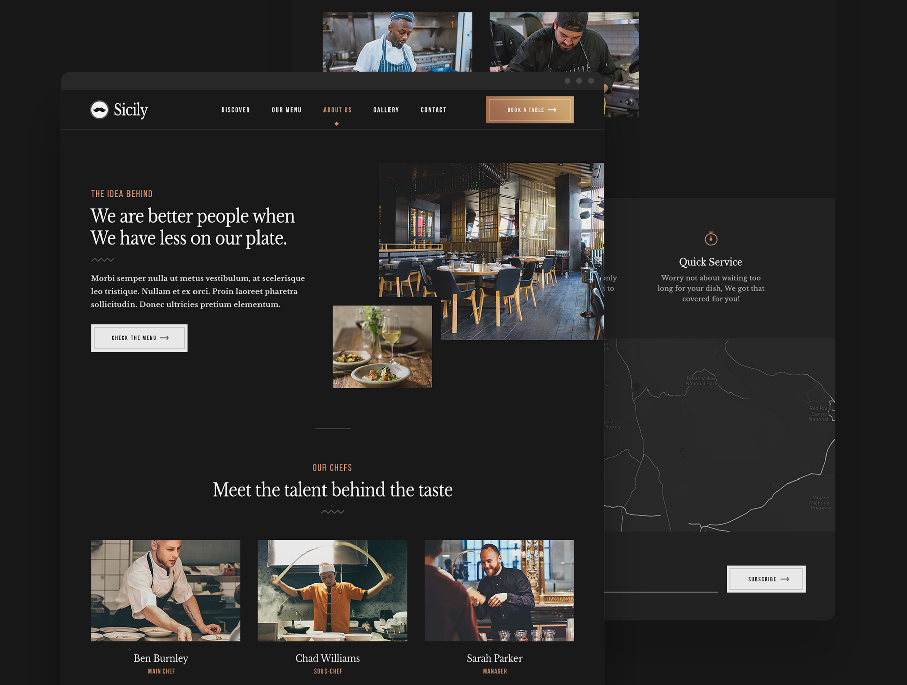 豪华餐厅介绍WEB UI工具包 Sicily Template UI Kit_img_2