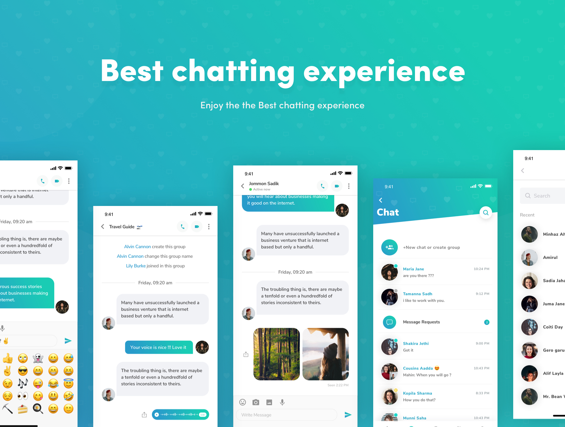 精选免费时尚社交约会iOS APP UI工具包 Flutter Messaging App UI Kit_img_2