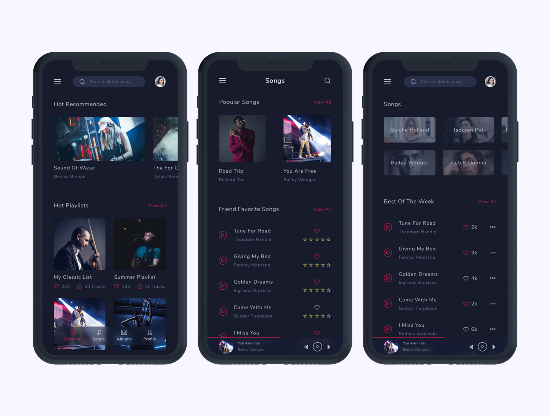 炫酷音乐播放器iOS APP UI界面设计工具包 Musicly - Music and Podcast App UI Kit_img_2