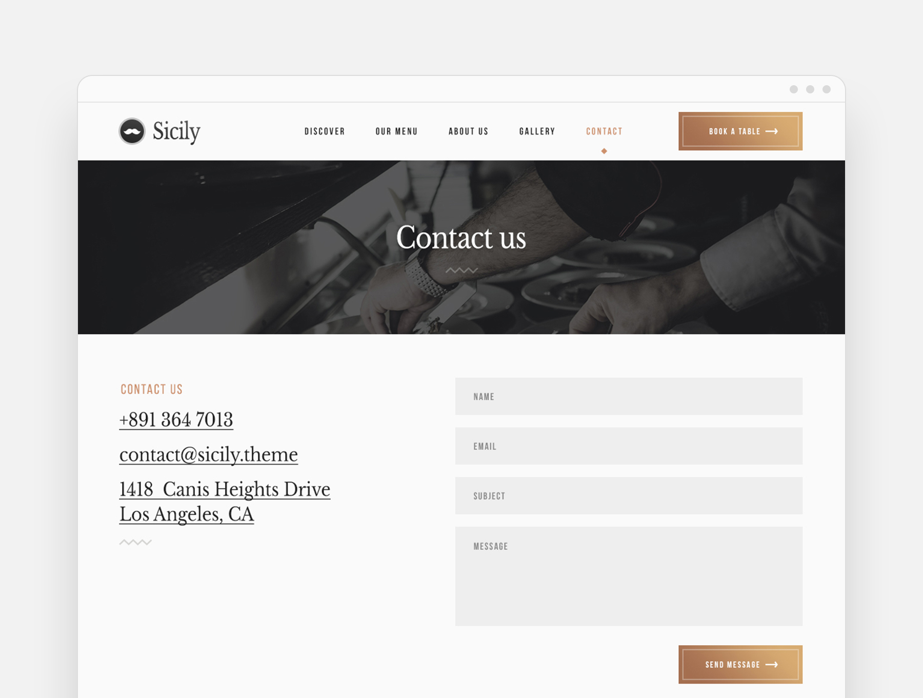 豪华餐厅介绍WEB UI工具包 Sicily Template UI Kit_img_2