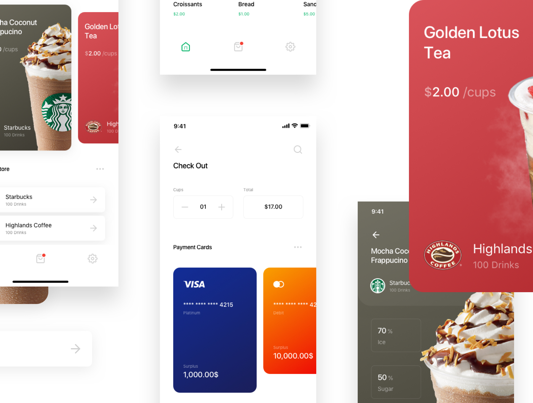 食品饮料在线支付购买iOS APP UI工具包 Woox - Food & Drink Delivexry UI Kit_img_2