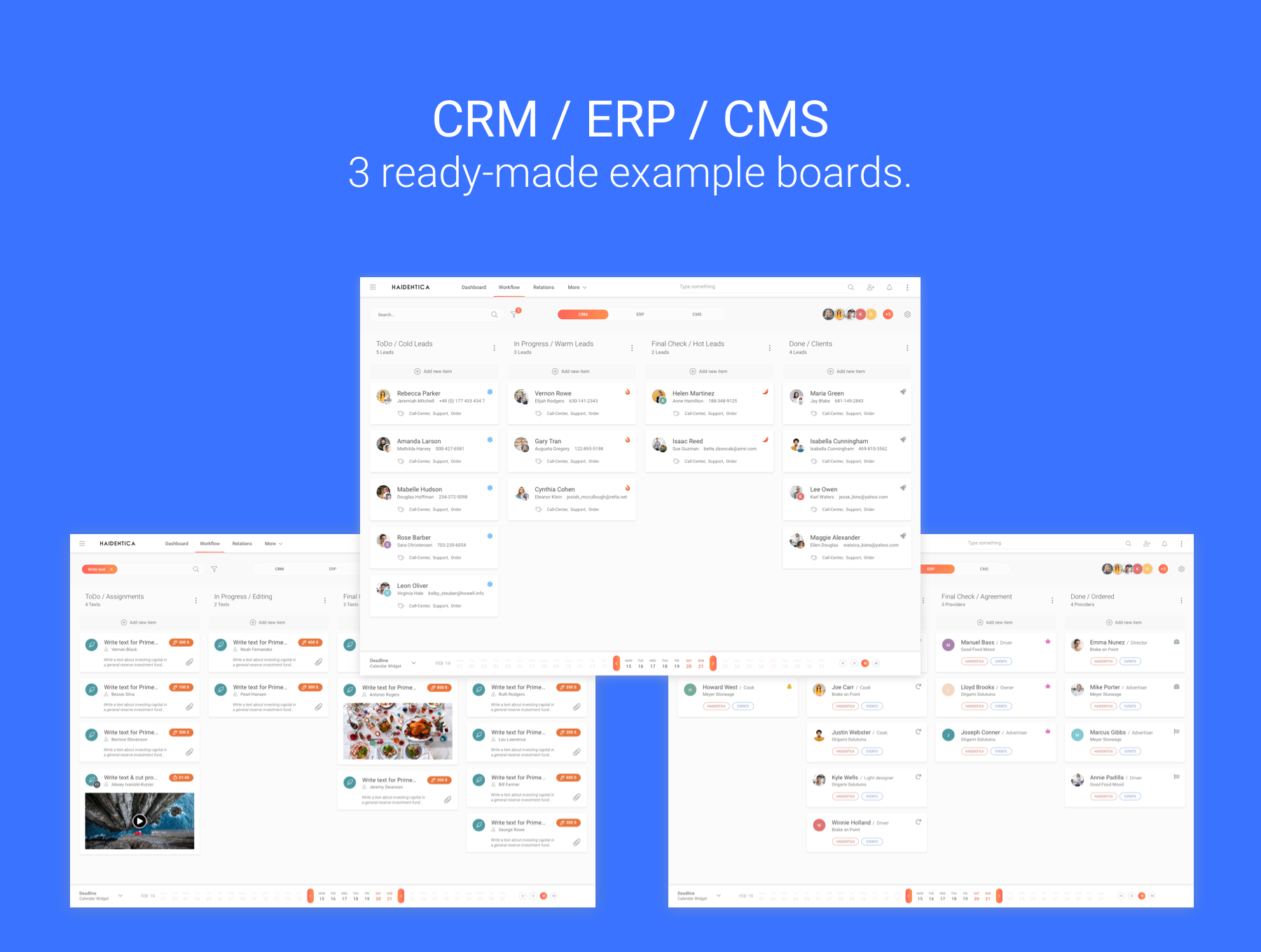 多功能信息任务管理看板UI工具包 Multipurpose Kanban ToDo Board (CRM, ERP, CMS)_img_2