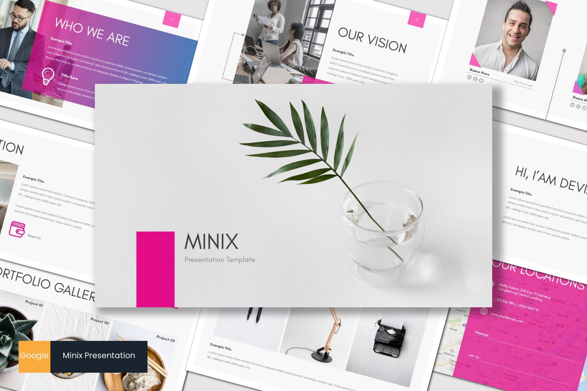极简多功能企业介绍PPT模板KEY幻灯片SLIDES演示文稿 Minix - Powerpoint, Keynote and Google Slides Templates_img_2