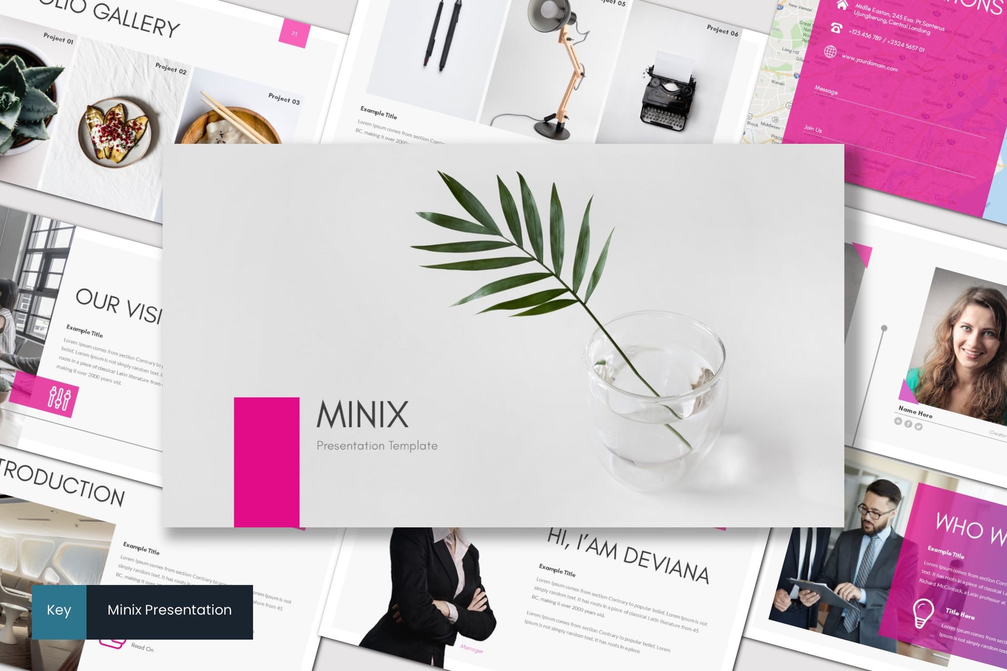 极简多功能企业介绍PPT模板KEY幻灯片SLIDES演示文稿 Minix - Powerpoint, Keynote and Google Slides Templates_img_2