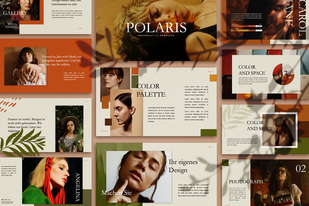 高端多用途女性服装简历PPT幻灯片模板 POLARIS | Powerpoint Template_img_2