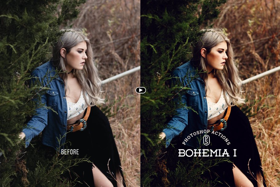 时尚博主服装搭配摄影照片修图PS动作 Bohemia Photoshop Actions_img_2