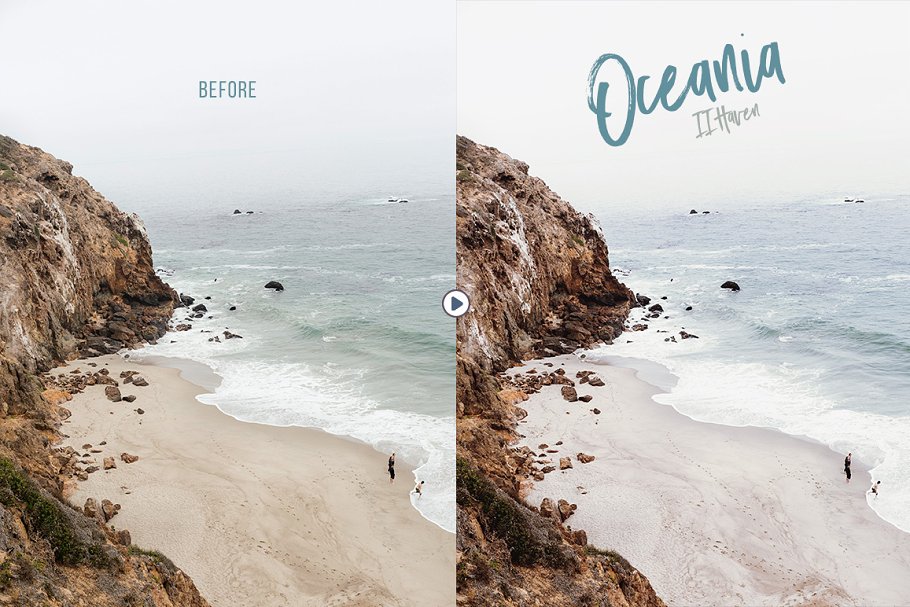 清爽旅行摄影照片修图PS动作 Oceania Photoshop Actions_img_2