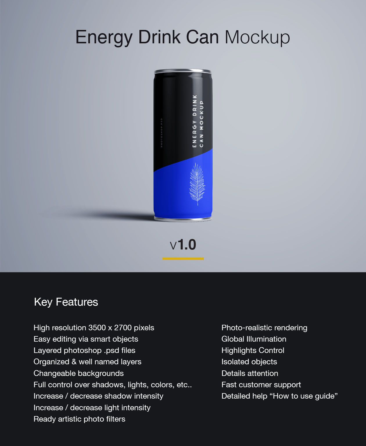 碳酸能量饮料锡罐包装展示样机 Energy Drink Can Mockup – PSD_img_2