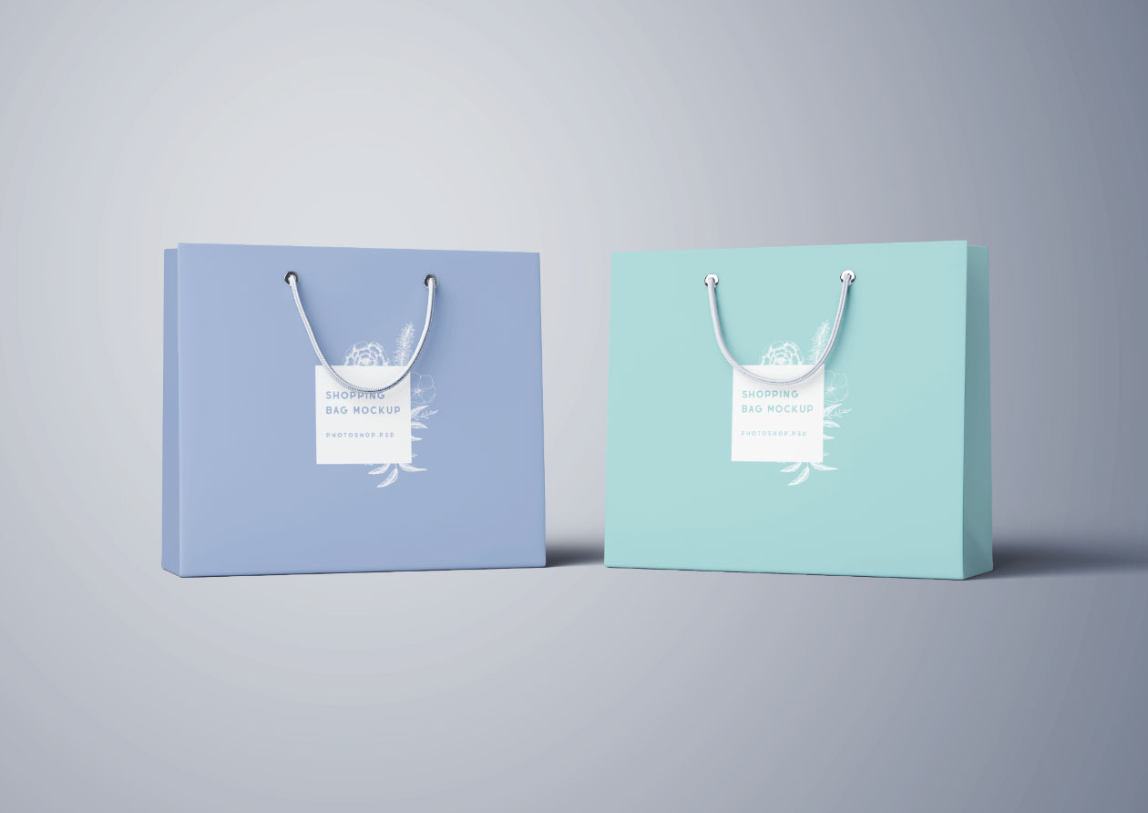 品牌设计提案商场纸质购物袋展示样机 Shopping Bag Mockup – PSD_img_2