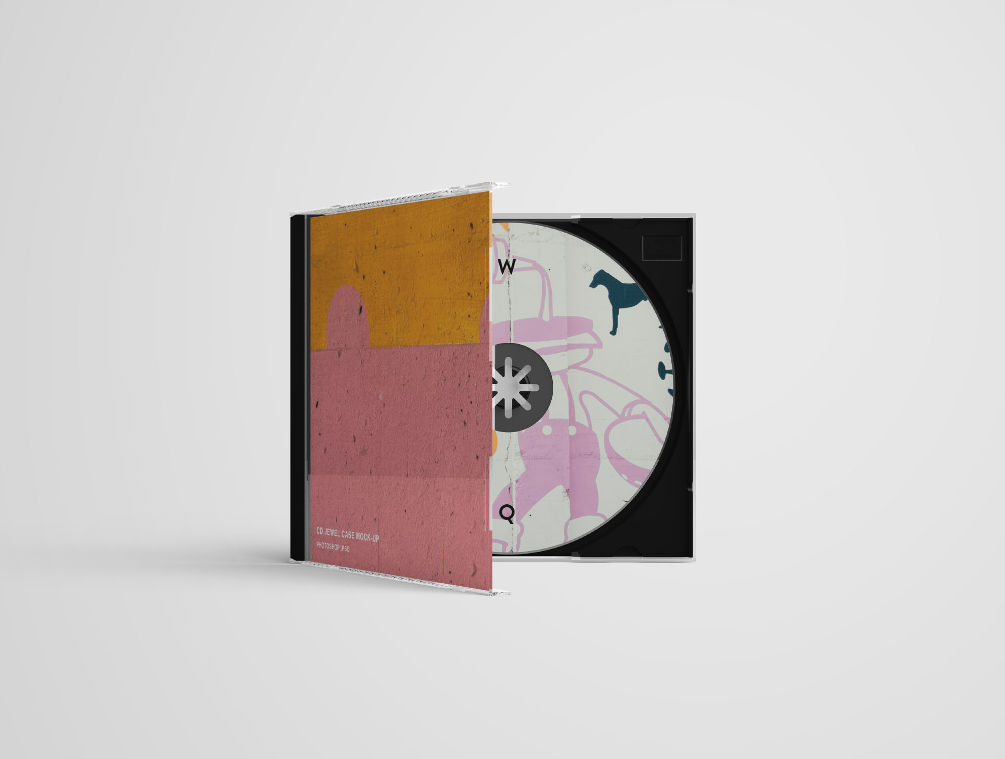 品牌设计提案透明塑料唱片CD塑料盒子展示样机 CD Jewel Case Mockup – Photoshop .PSD_img_2