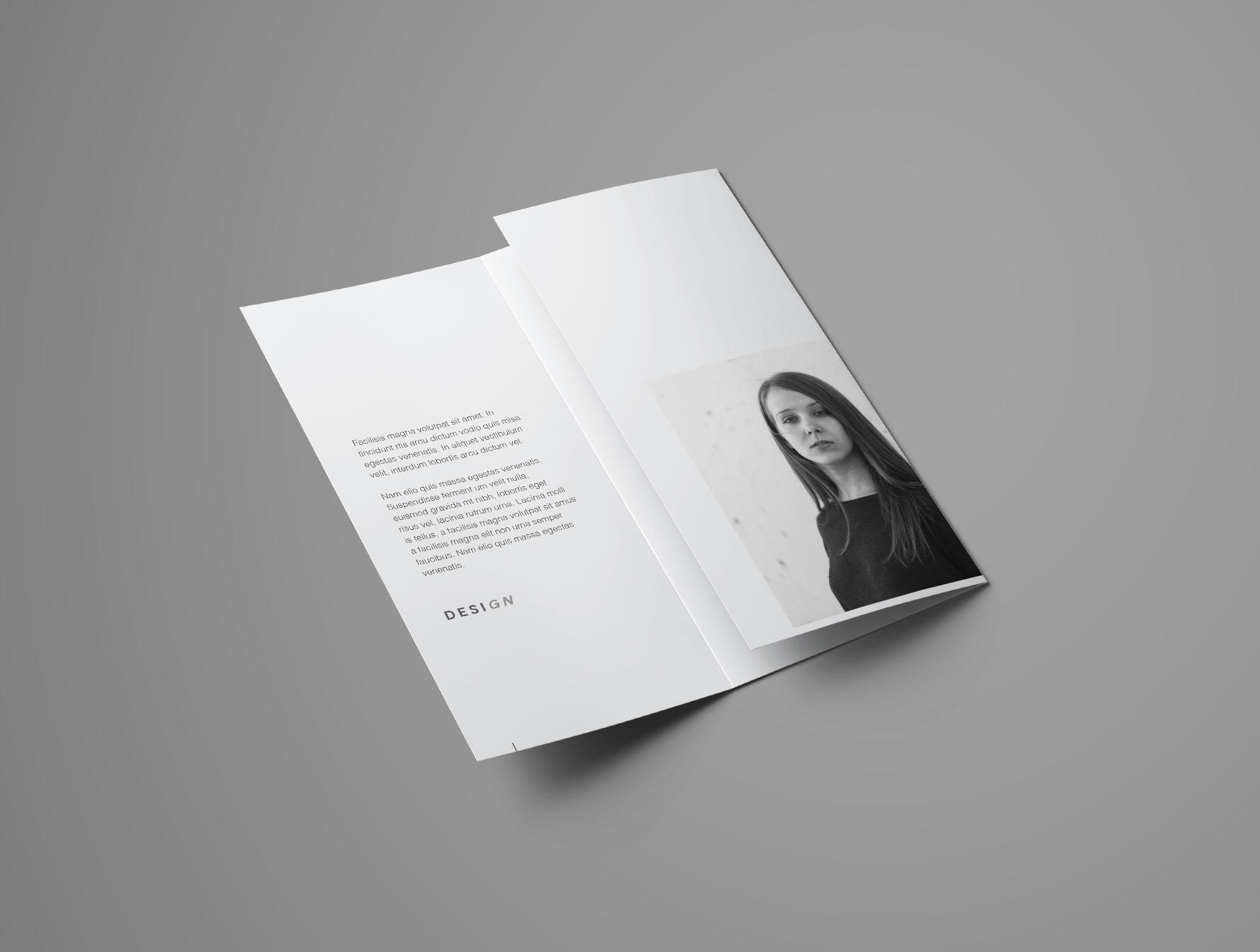 简约三折页画册宣传册展示样机 Advanced Trifold Brochure Mockup – 7 Angles_img_2