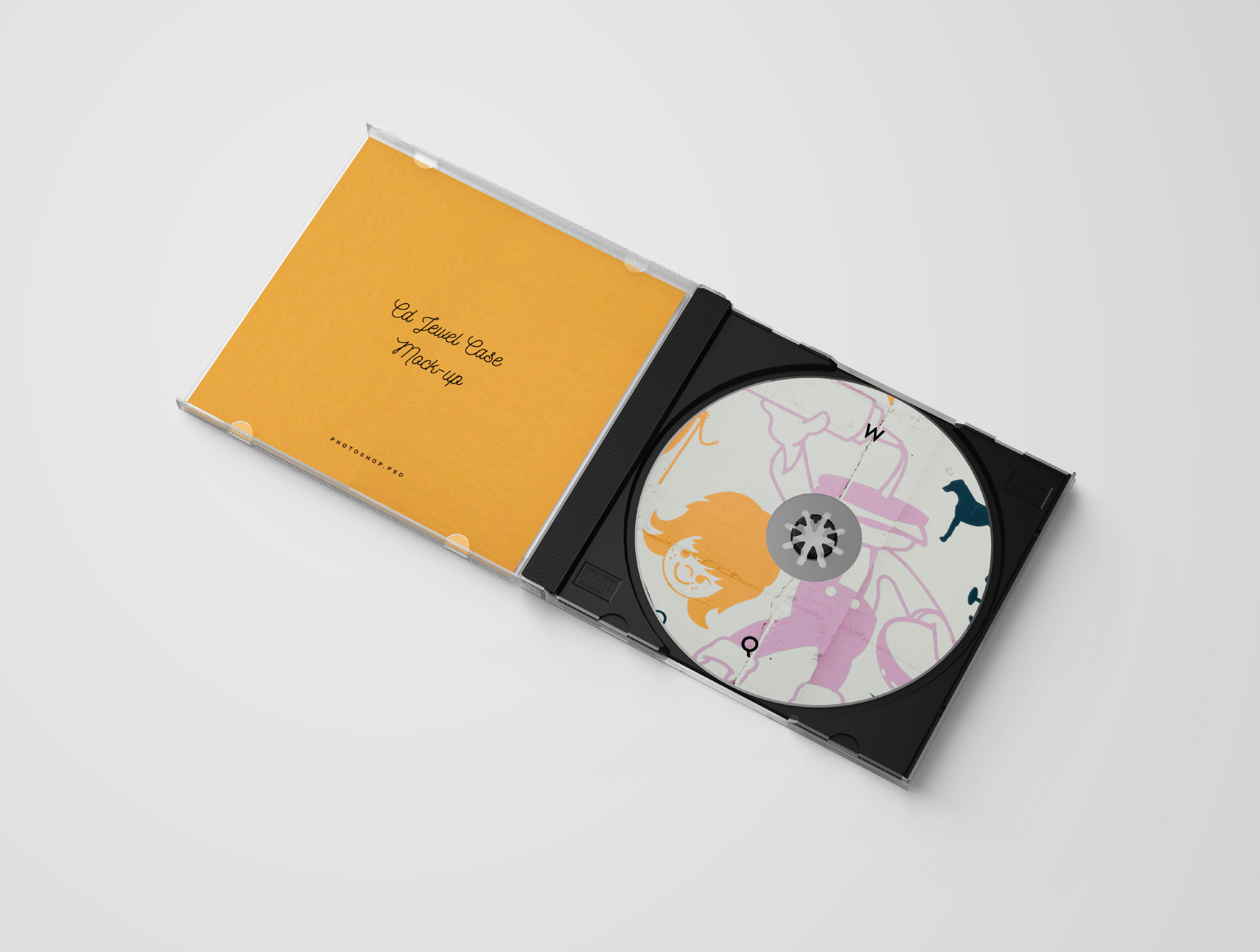 品牌设计提案透明塑料唱片CD塑料盒子展示样机 CD Jewel Case Mockup – Photoshop .PSD_img_2