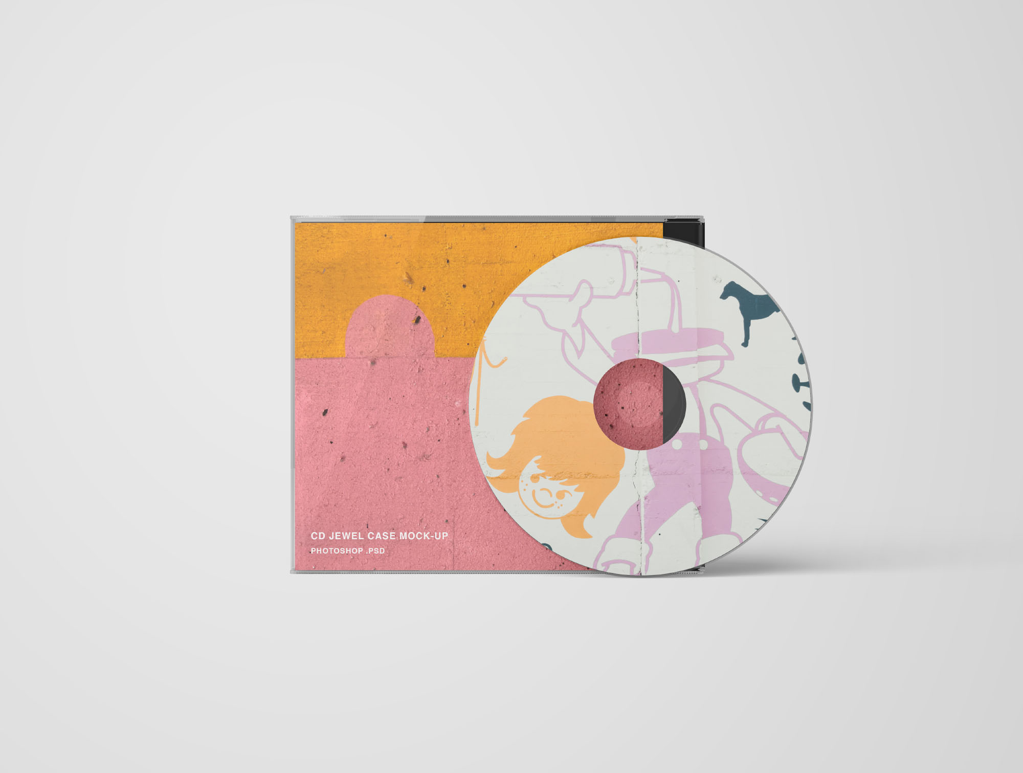 品牌设计提案透明塑料唱片CD塑料盒子展示样机 CD Jewel Case Mockup – Photoshop .PSD_img_2