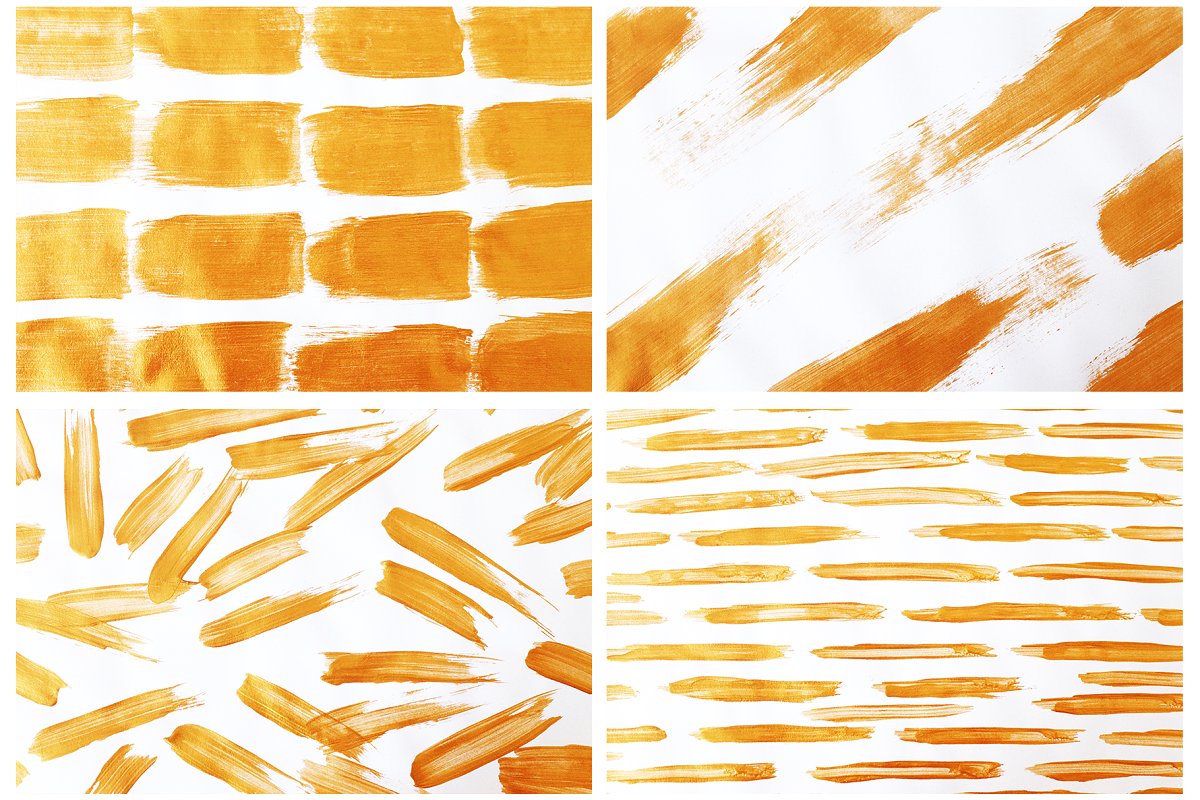 抽象高分辨率手绘金色白色背景纹理 Gold & White Abstract Backgrounds_img_2