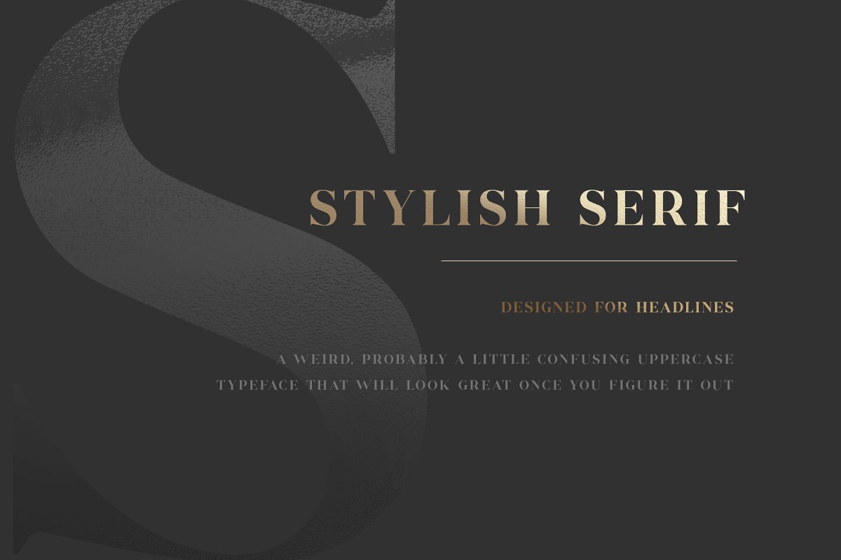 时尚优雅衬线希腊大写字符字体 Commodus - All Caps Serif Typeface_img_2