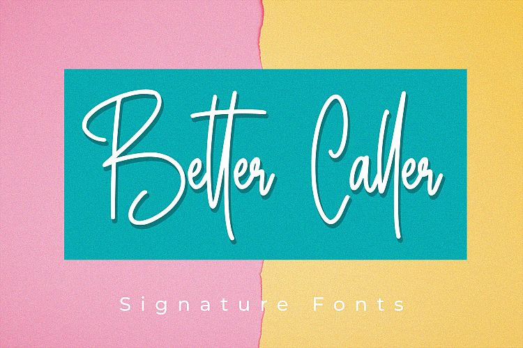 优雅女性手写签名品牌字体 Better Caller Signature Font_img_2