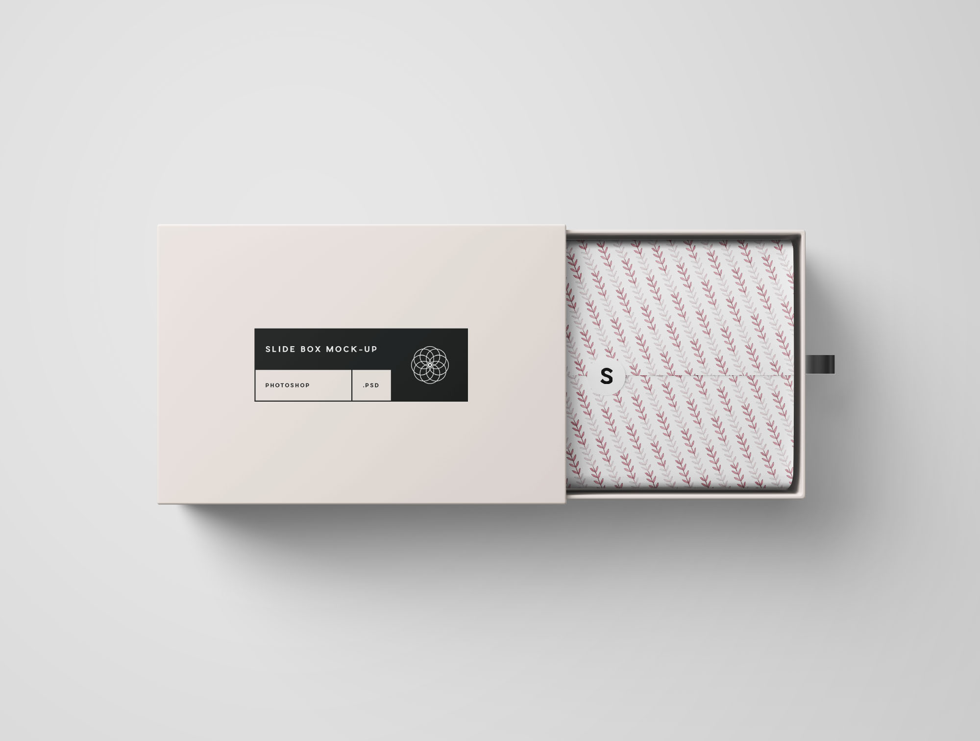 高端红酒礼品包装盒纸盒展示样机 Rectangle Slide Box Mockup_img_2