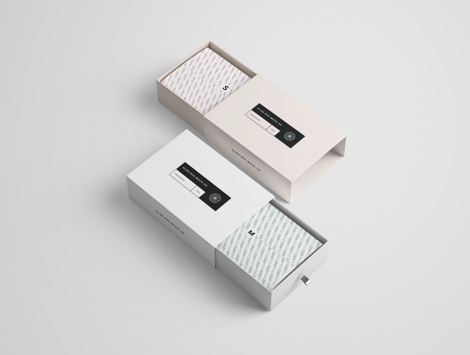 高端红酒礼品包装盒纸盒展示样机 Rectangle Slide Box Mockup_img_2