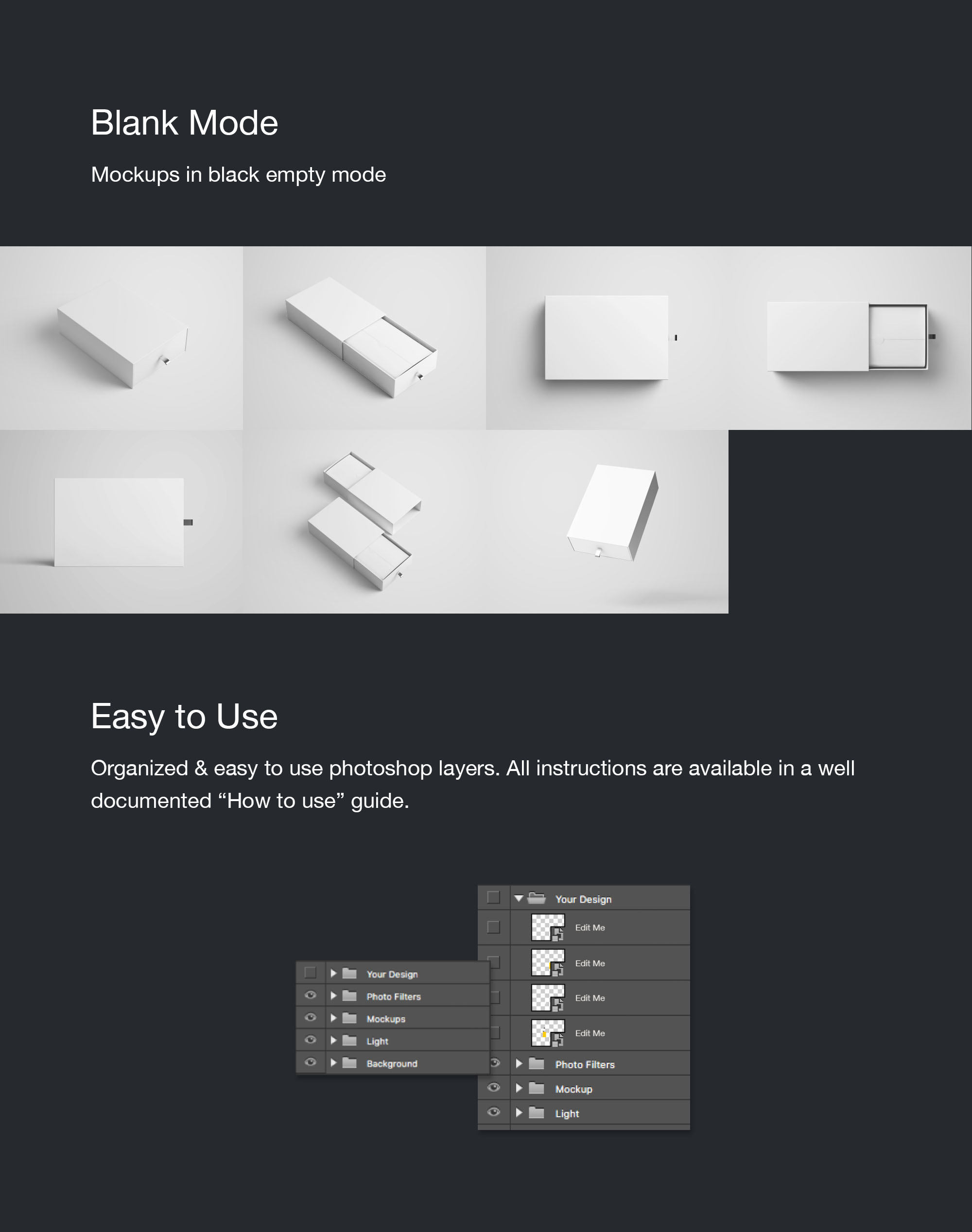 高端红酒礼品包装盒纸盒展示样机 Rectangle Slide Box Mockup_img_2