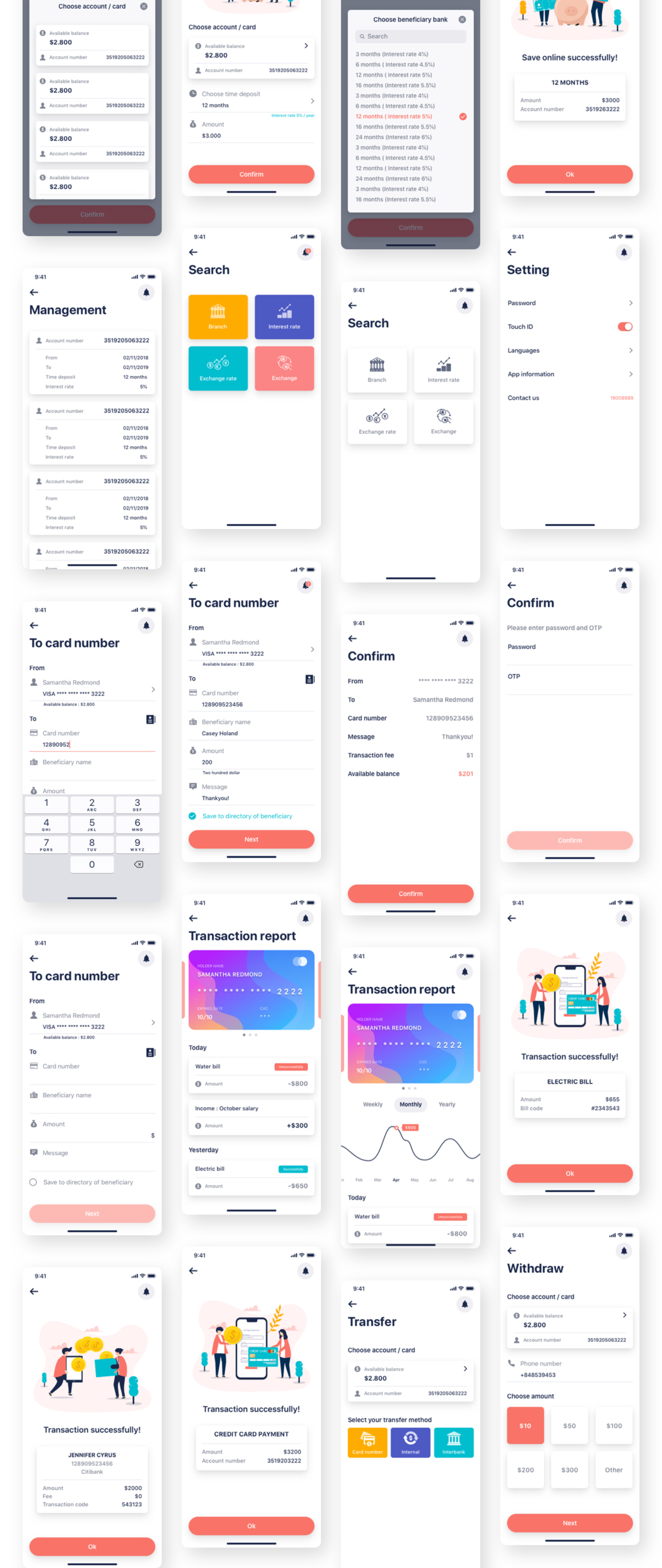 时尚简约银行钱包餐厅家具iOS APP UI工具包 Taara App UI Kit_img_2