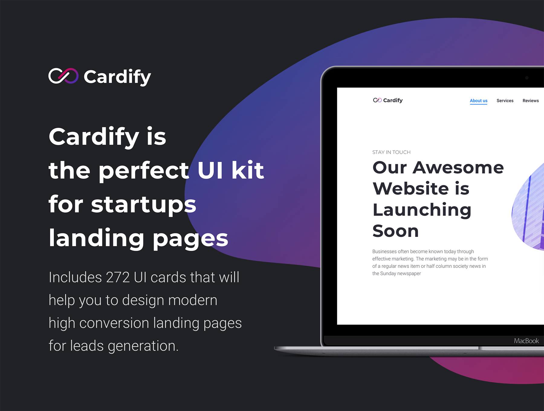 多功能旅行房地产健身WEB UI工具包 Cardify Startup UI Kit_img_2