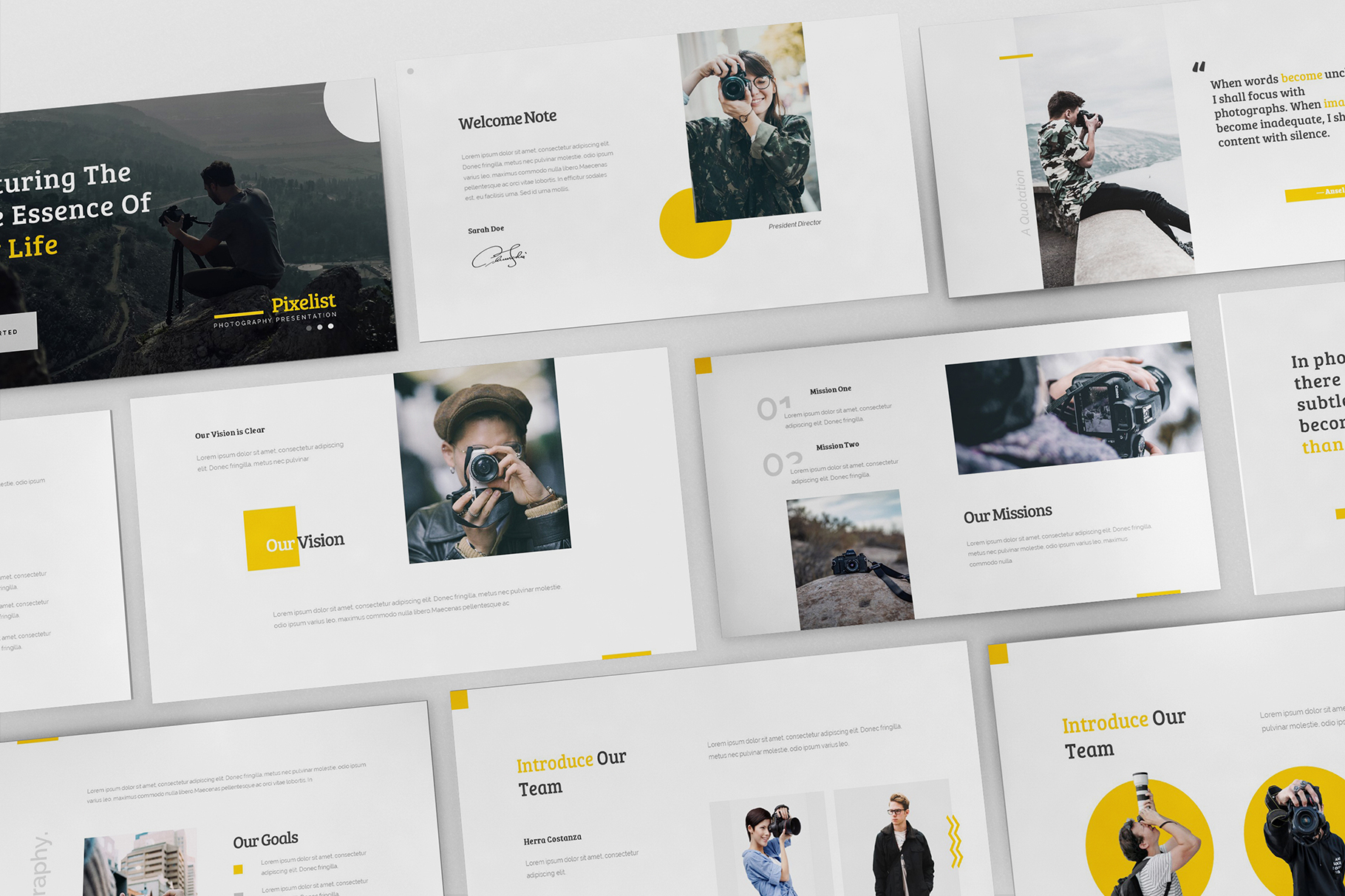 极简摄影艺术品展示PPT幻灯片模板 Pixelist - Photography Powerpoint Template_img_2