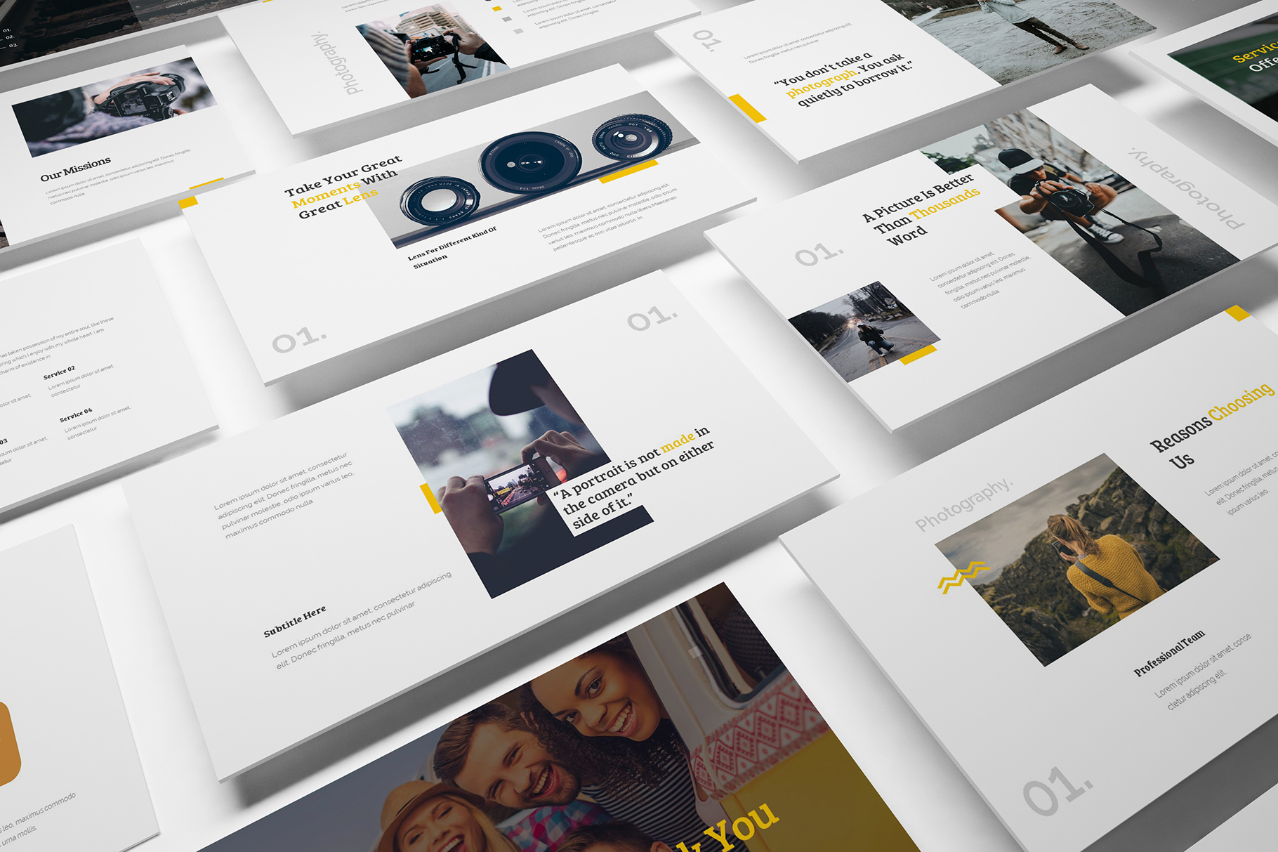 极简摄影艺术品展示PPT幻灯片模板 Pixelist - Photography Powerpoint Template_img_2